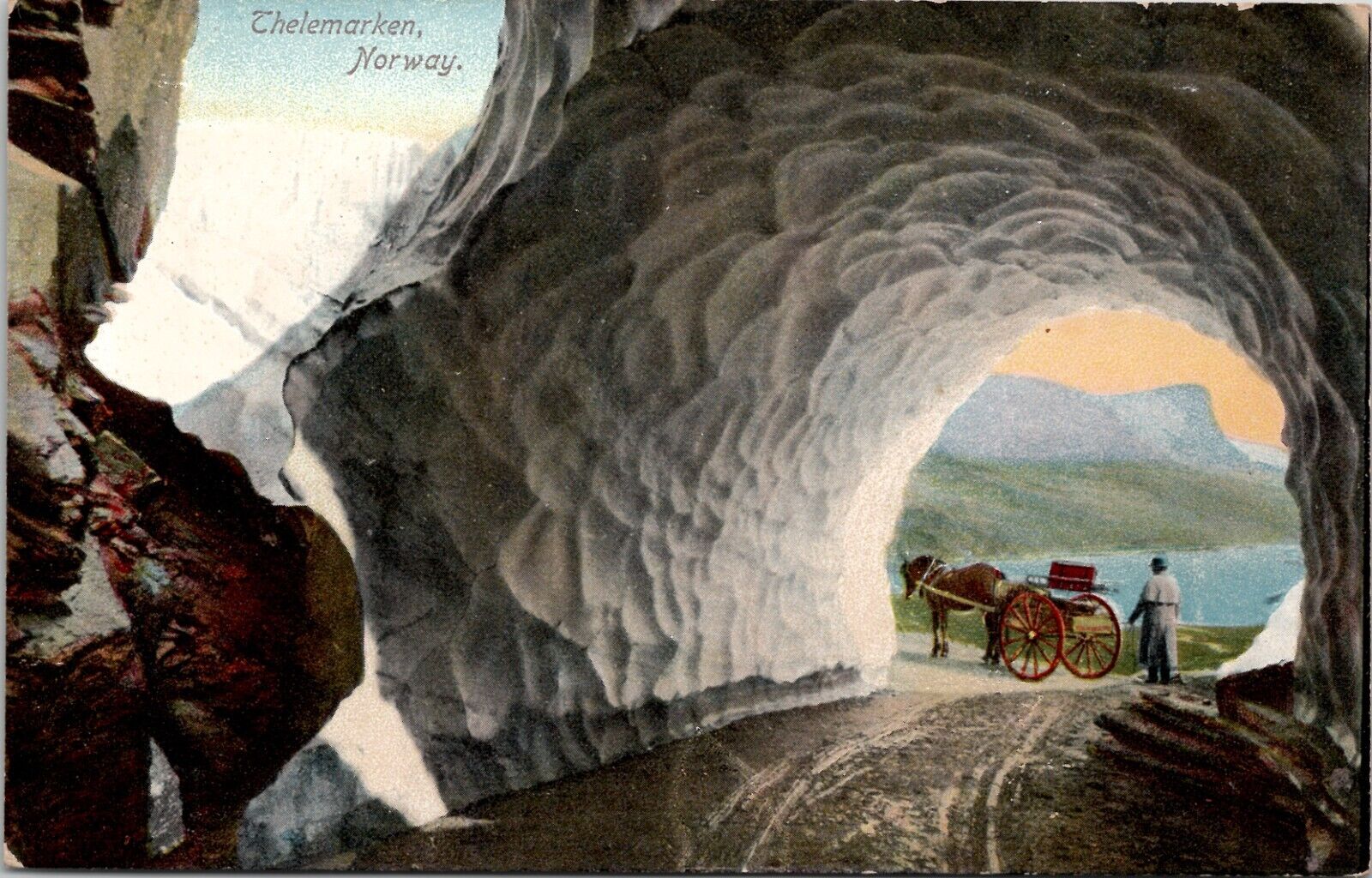 Thelemarken, Norway, Horse & Buggy Vintage Postcard Wps1