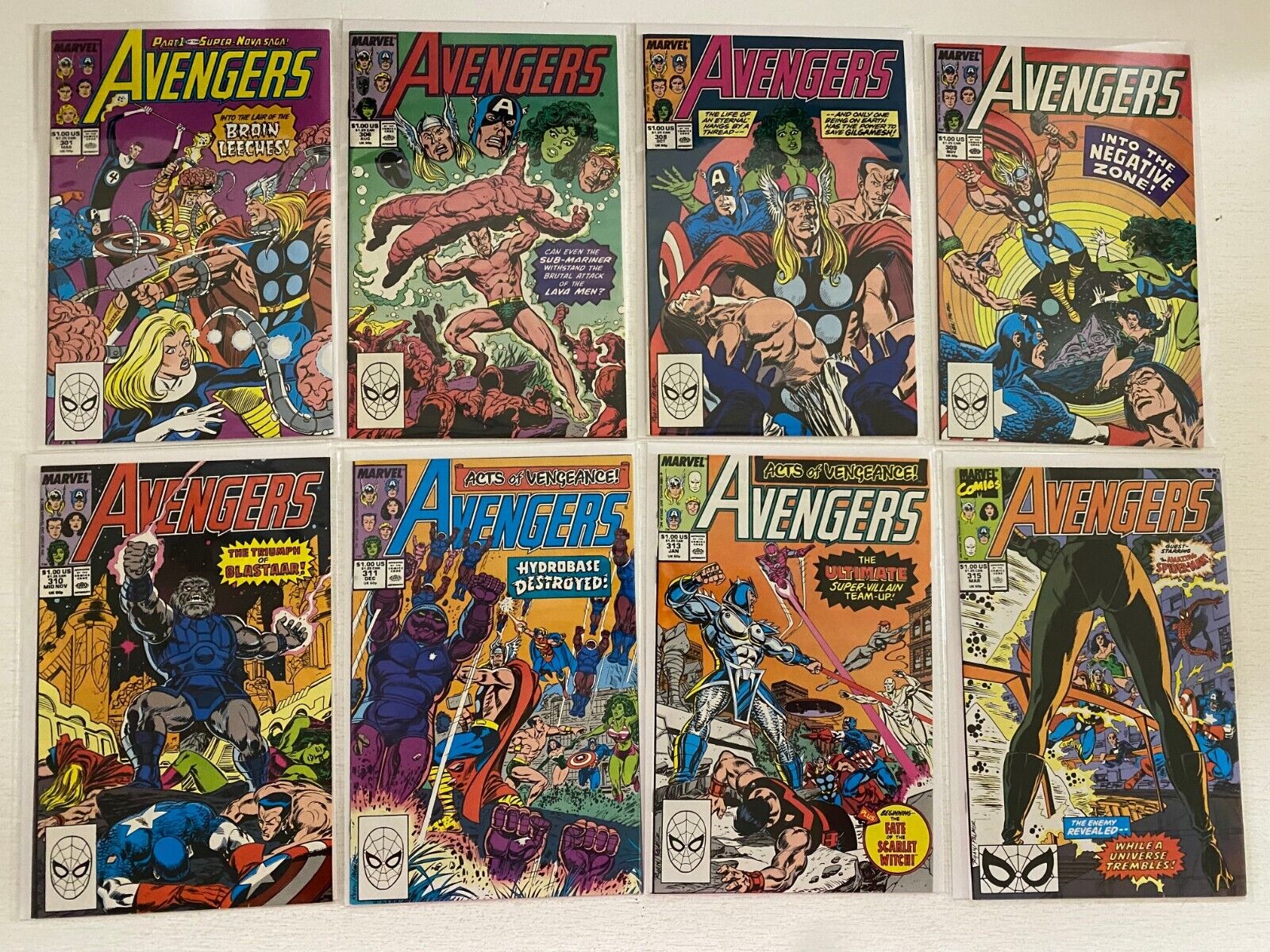 Avengers lot 40 different from #301-399 avg 7.0 FN VF (1989-96)