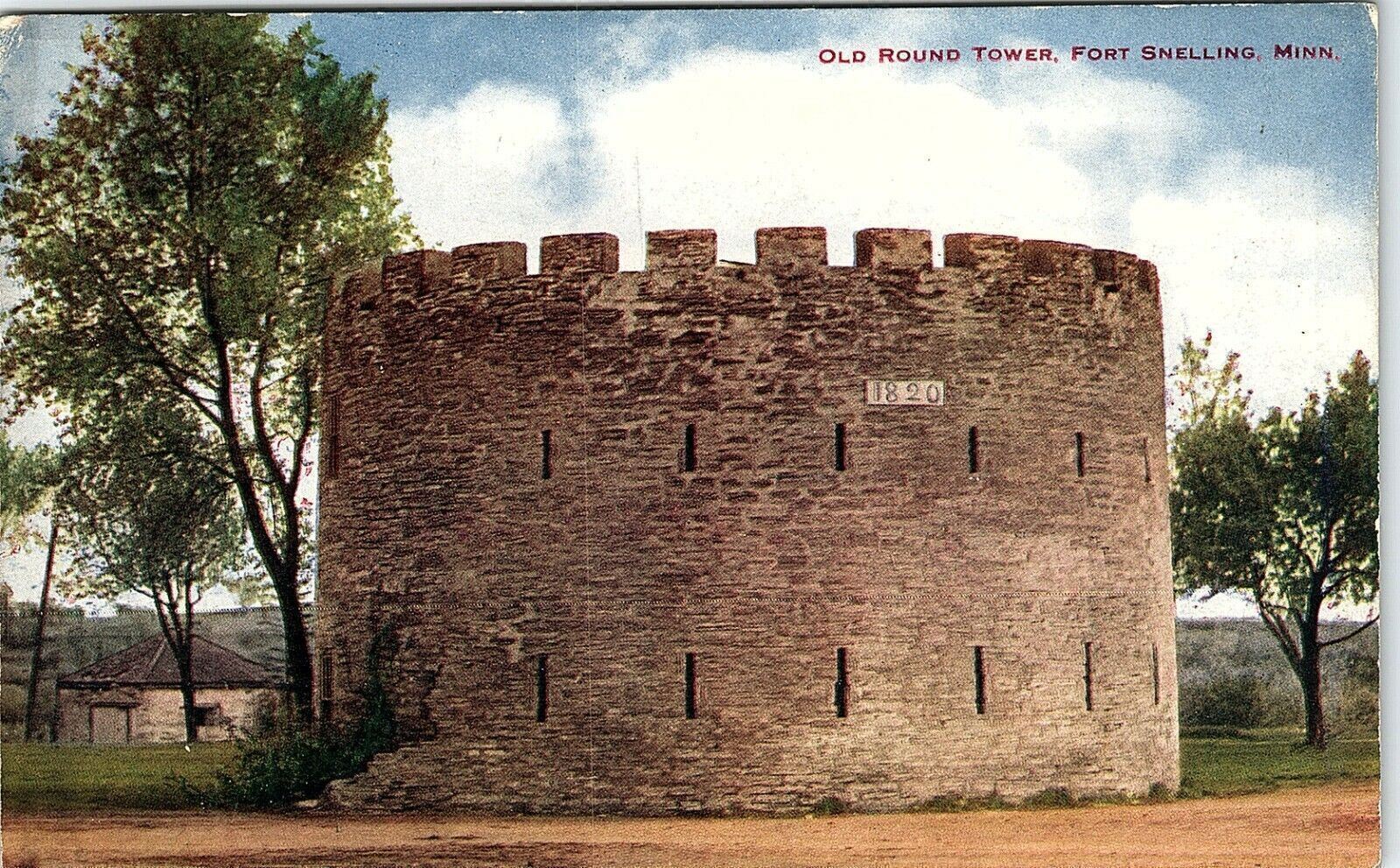 Vintage Fort Snelling Minn. Old Round Tower VO Hammon Publishing Postcard 13-12