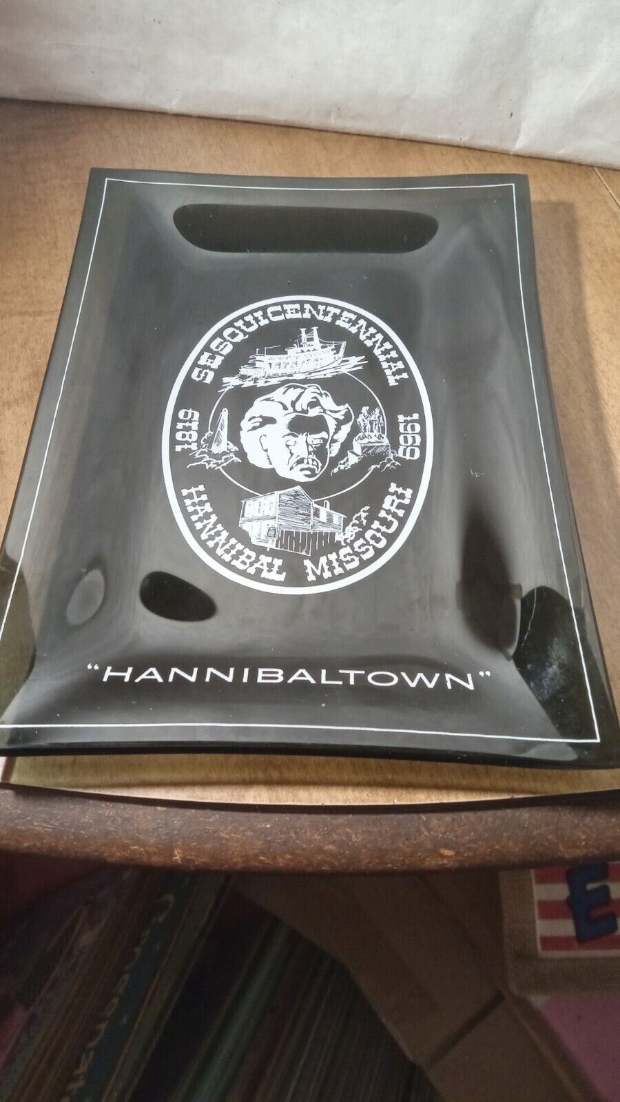 1969 Hannibal Missouri Sesquicentennial Hannibaltown Trinket Dish Ashtray