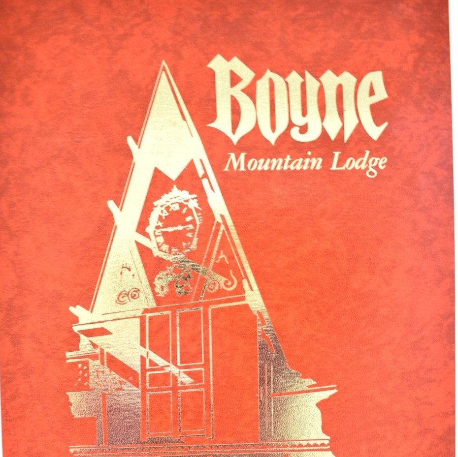 Vintage 1968 Boyne Falls Mountain Lodge Restaurant Menu Ski Resort Michigan
