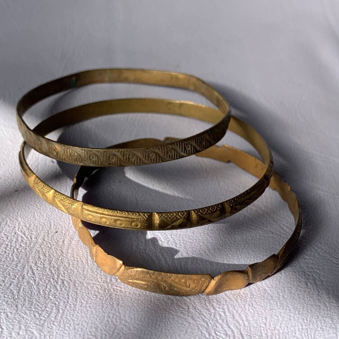 Lot of 3 Ancient Roman bronze bracelet bangles circa 100-400 AD