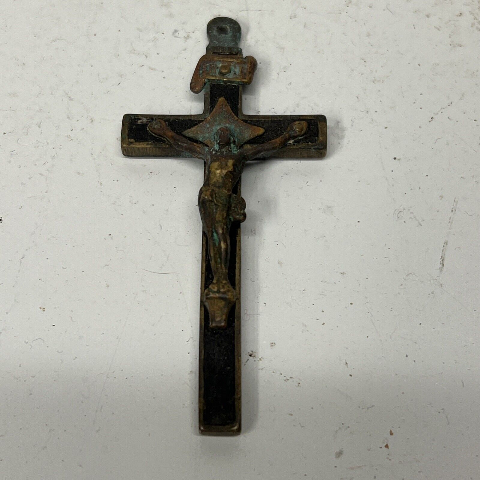 Antique Crucifix Cross Crucifix Jesus 3.75” X 1.75”