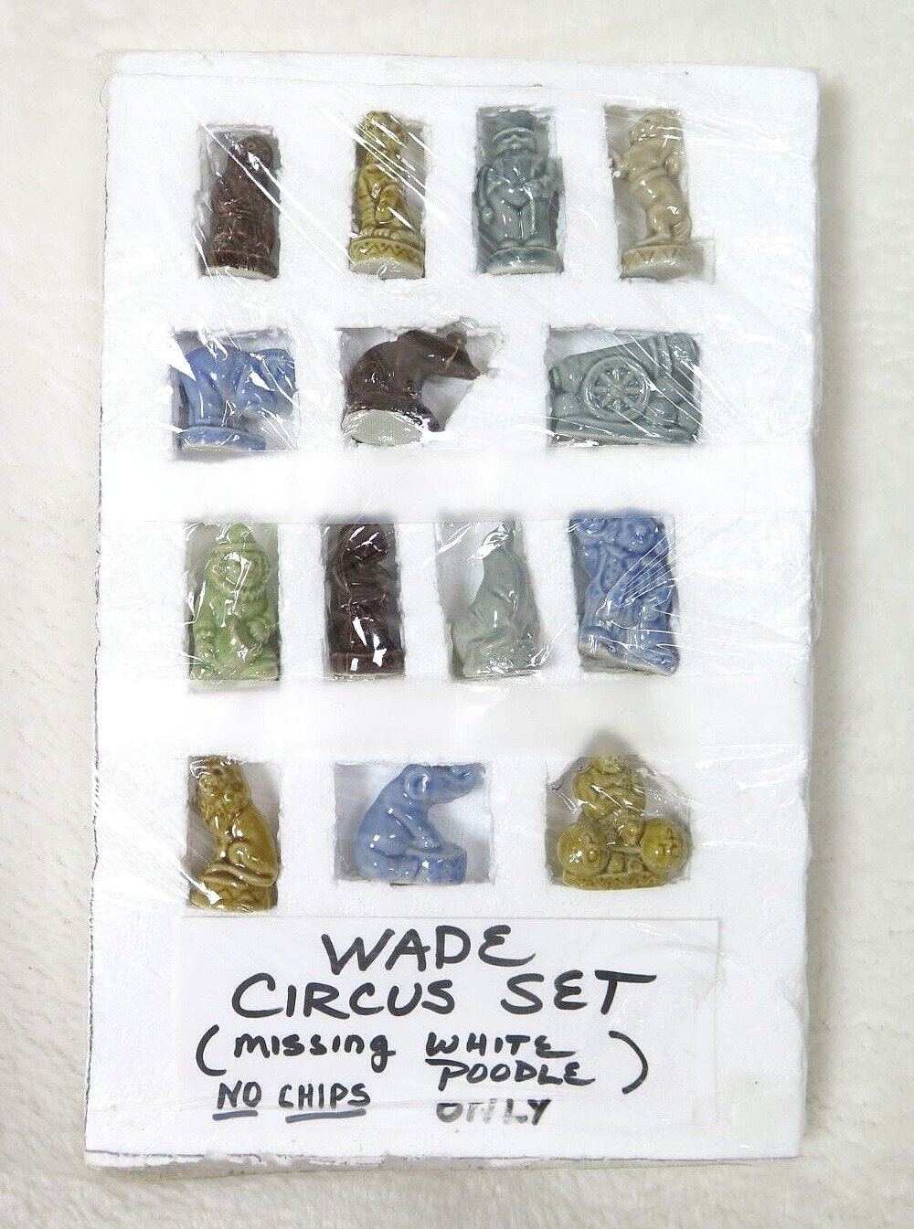 Wade Tea Figures Circus Set of 14 Figurines Missing White Poodle No Chips VTG