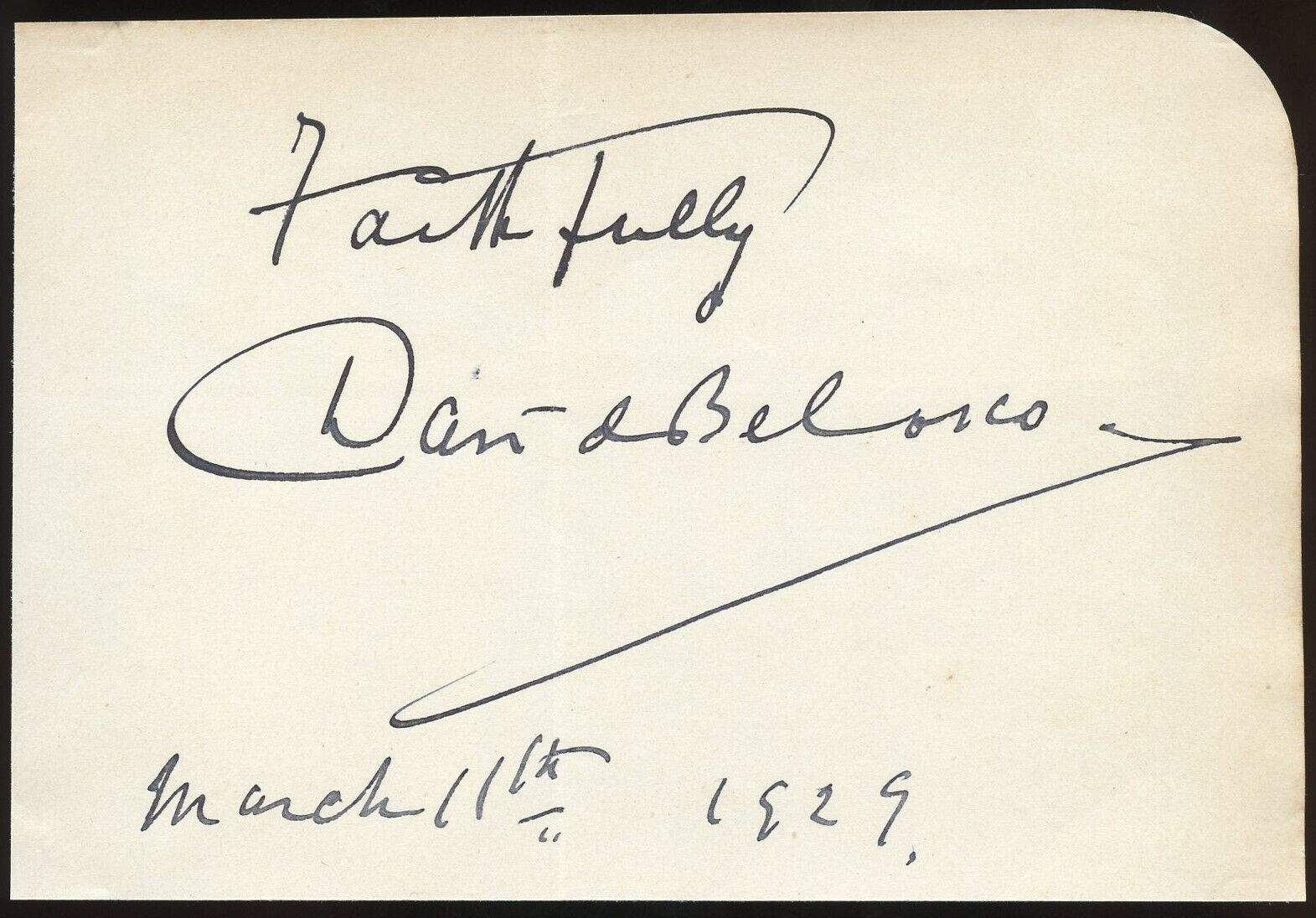 David Belasco d1931 signed autograph 3x5 Cut American Producer Madame Butterfly