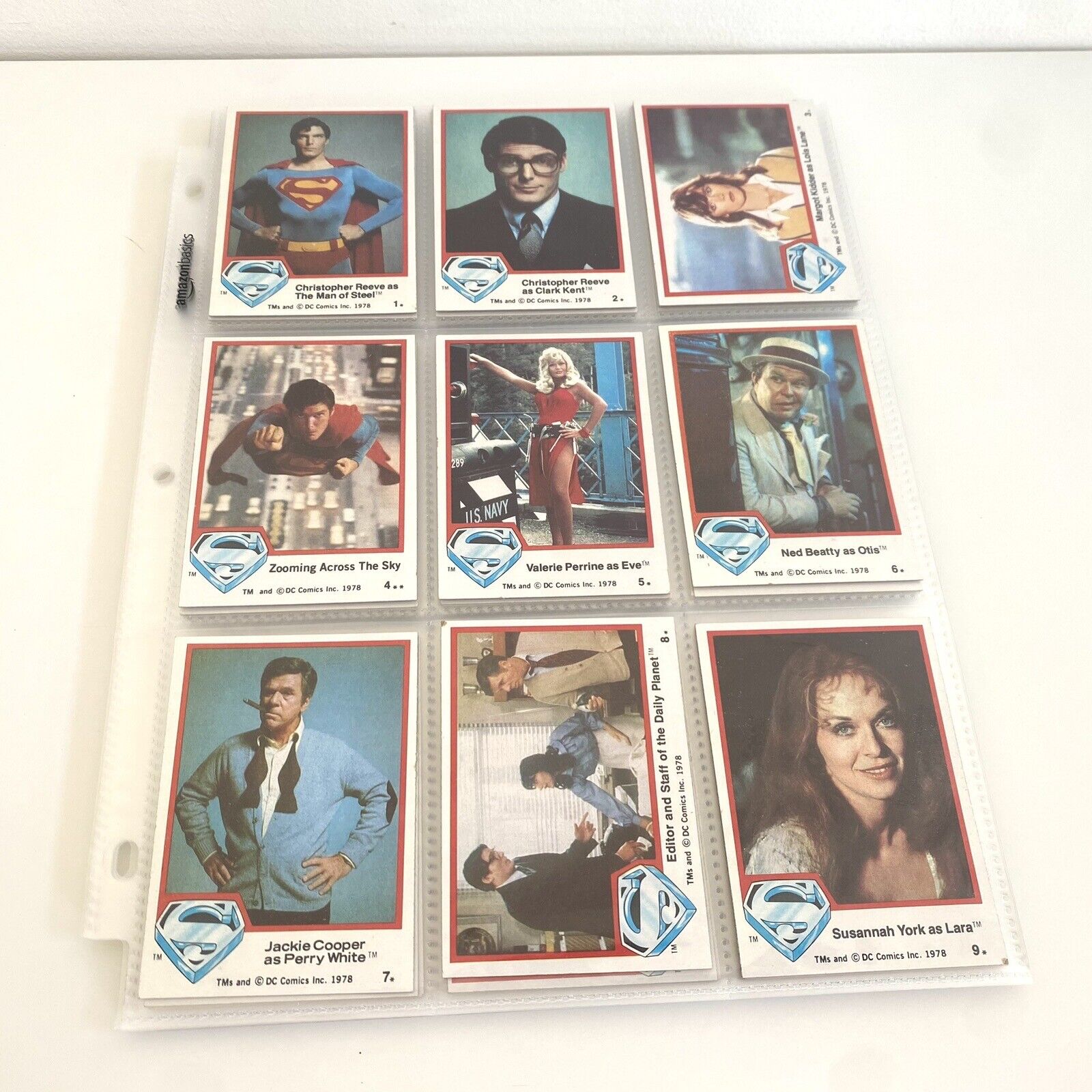 1978 TOPPS SUPERMAN MOVIE SERIES 1 SET COMPLETE 1-77 CARDS + 12 STICKERS