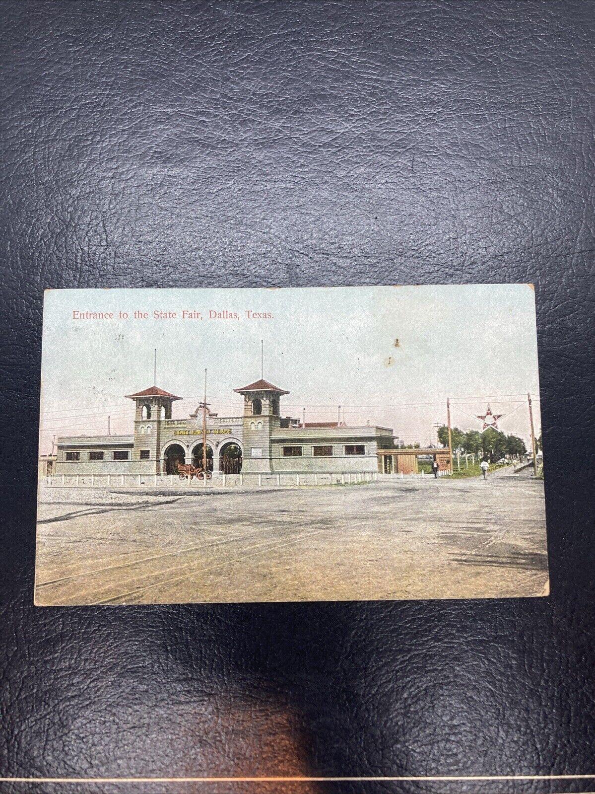 Dallas TX-Texas, Entrance State Fair Grounds, 1908  Antique Vintage Postcard