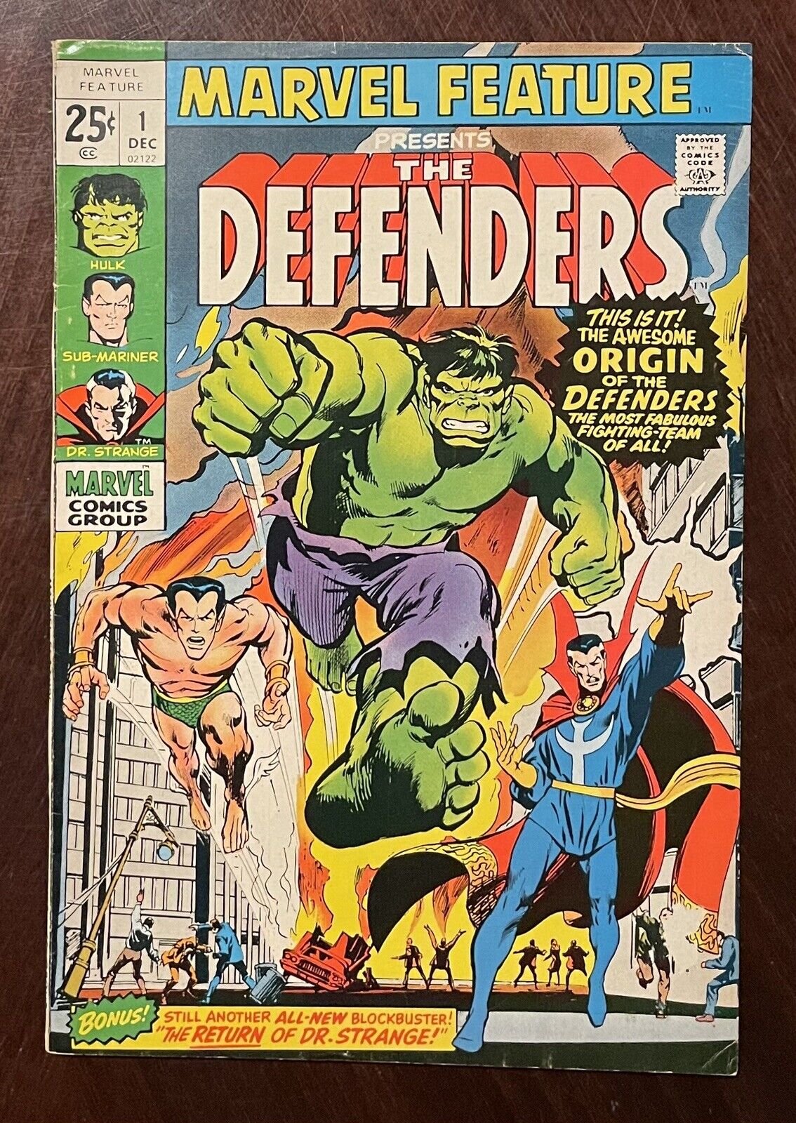Marvel Feature #1 1971 1st Appearance Defenders Hulk, Doctor Strange Neal Adams