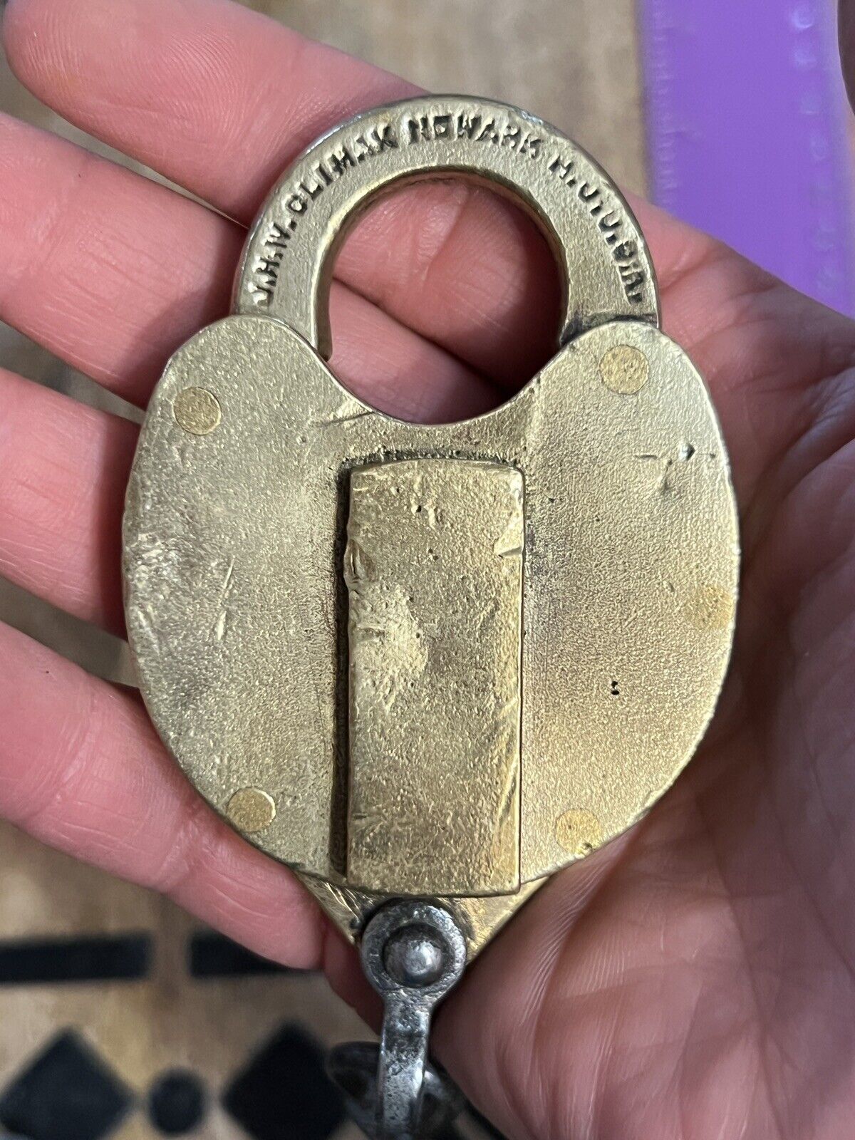 Vintage Old J.H.W. Climax Padlock Lock