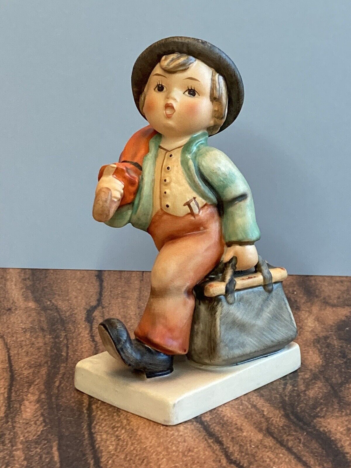 1972-1979 Goebel Hummel SIGNED Figurine MERRY WANDERER Boy Travels West Germany 