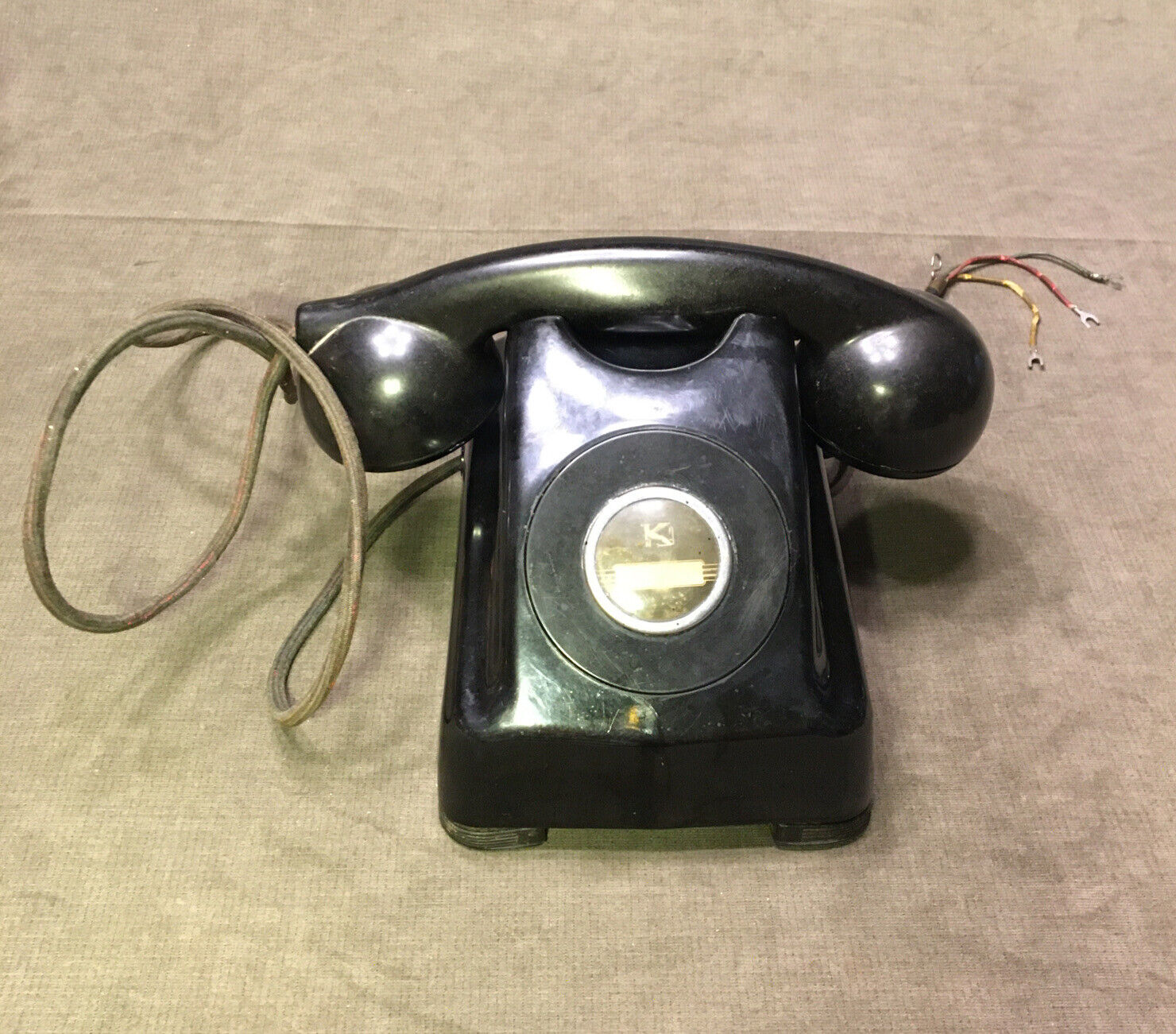 Vintage Kellogg Red Bar Phone Telephone 1000 Series  Ringer Box 1947 Switchboard