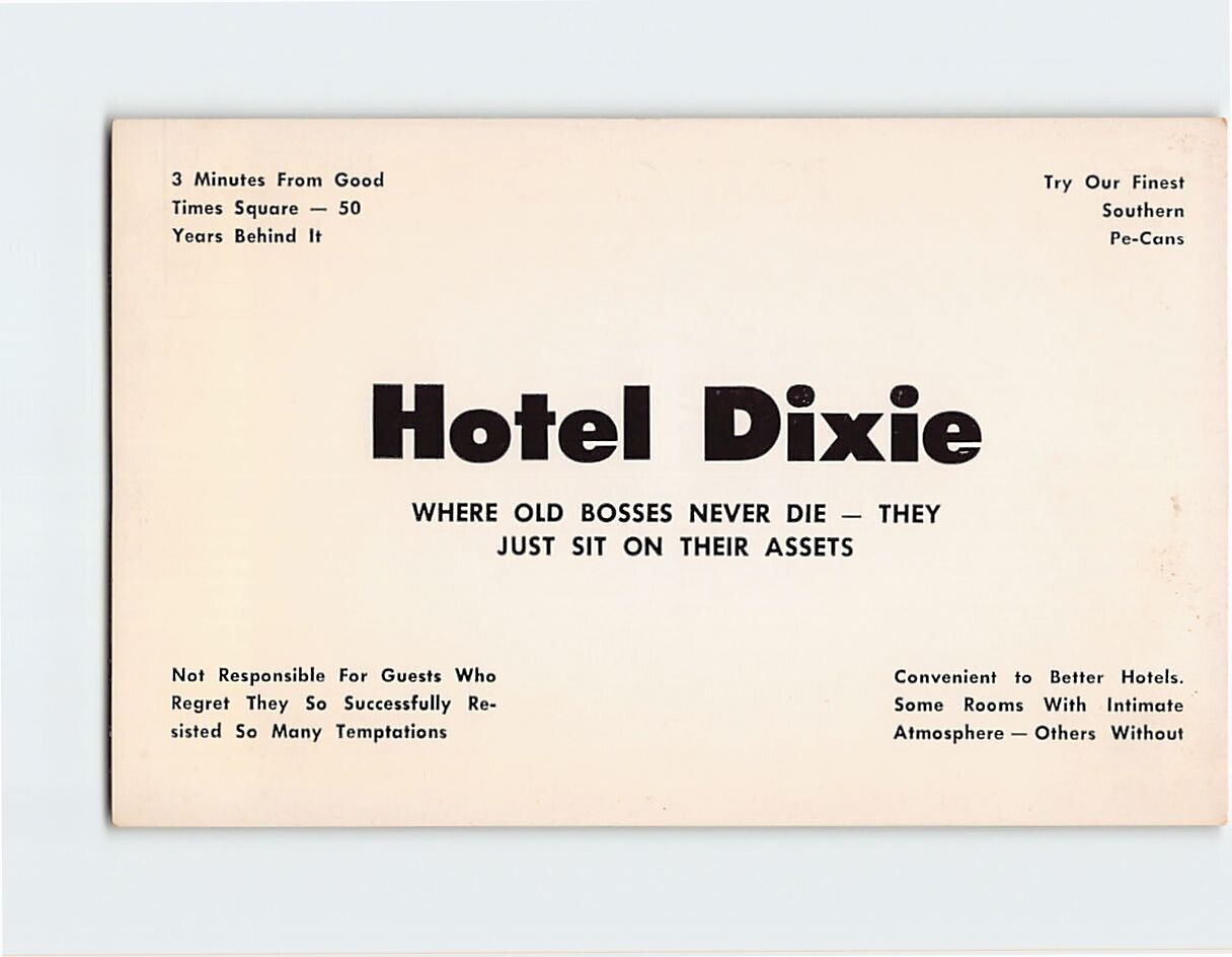 Postcard Hotel Dixie, New York City, New York
