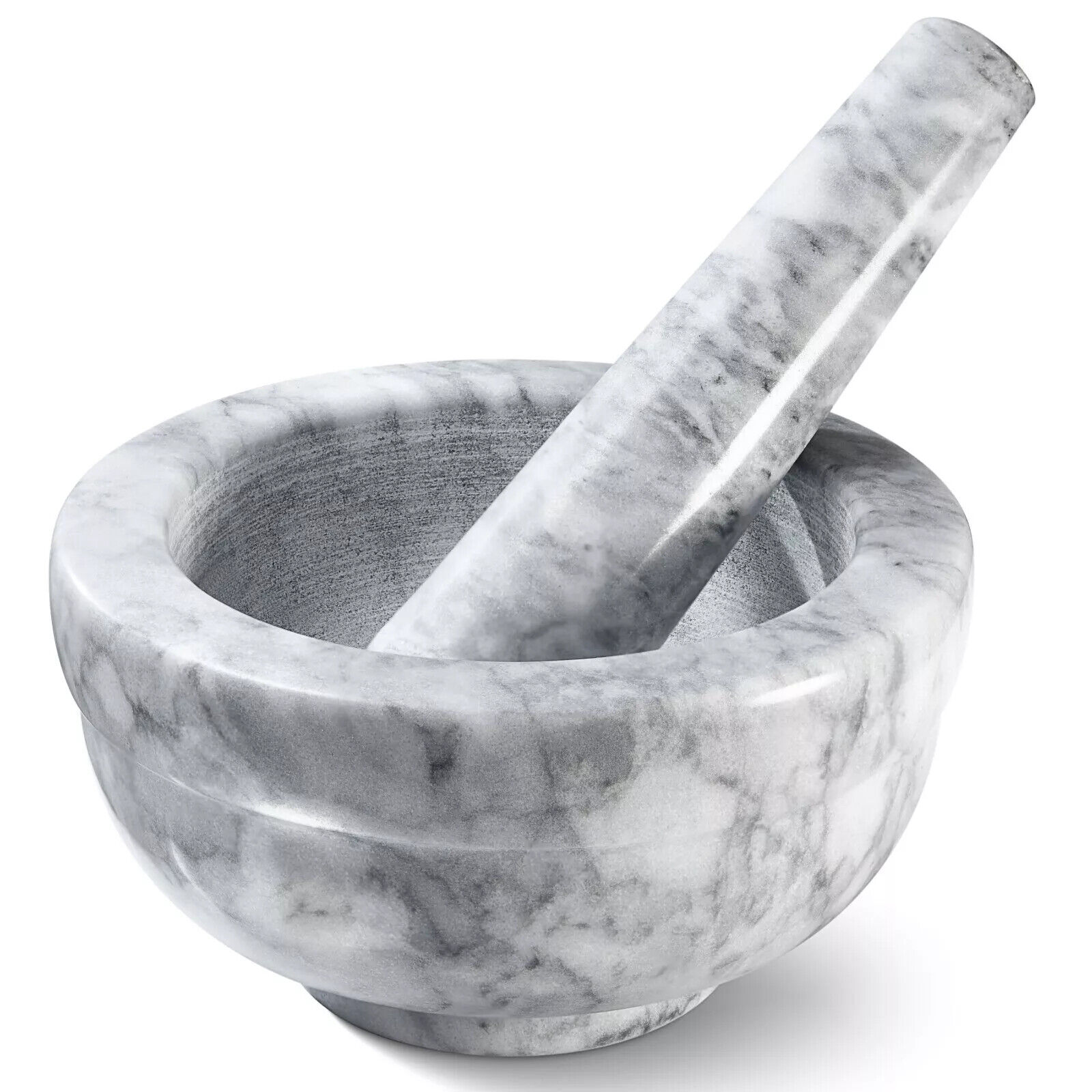Mortar and pestle set Marble gray 3.75 \