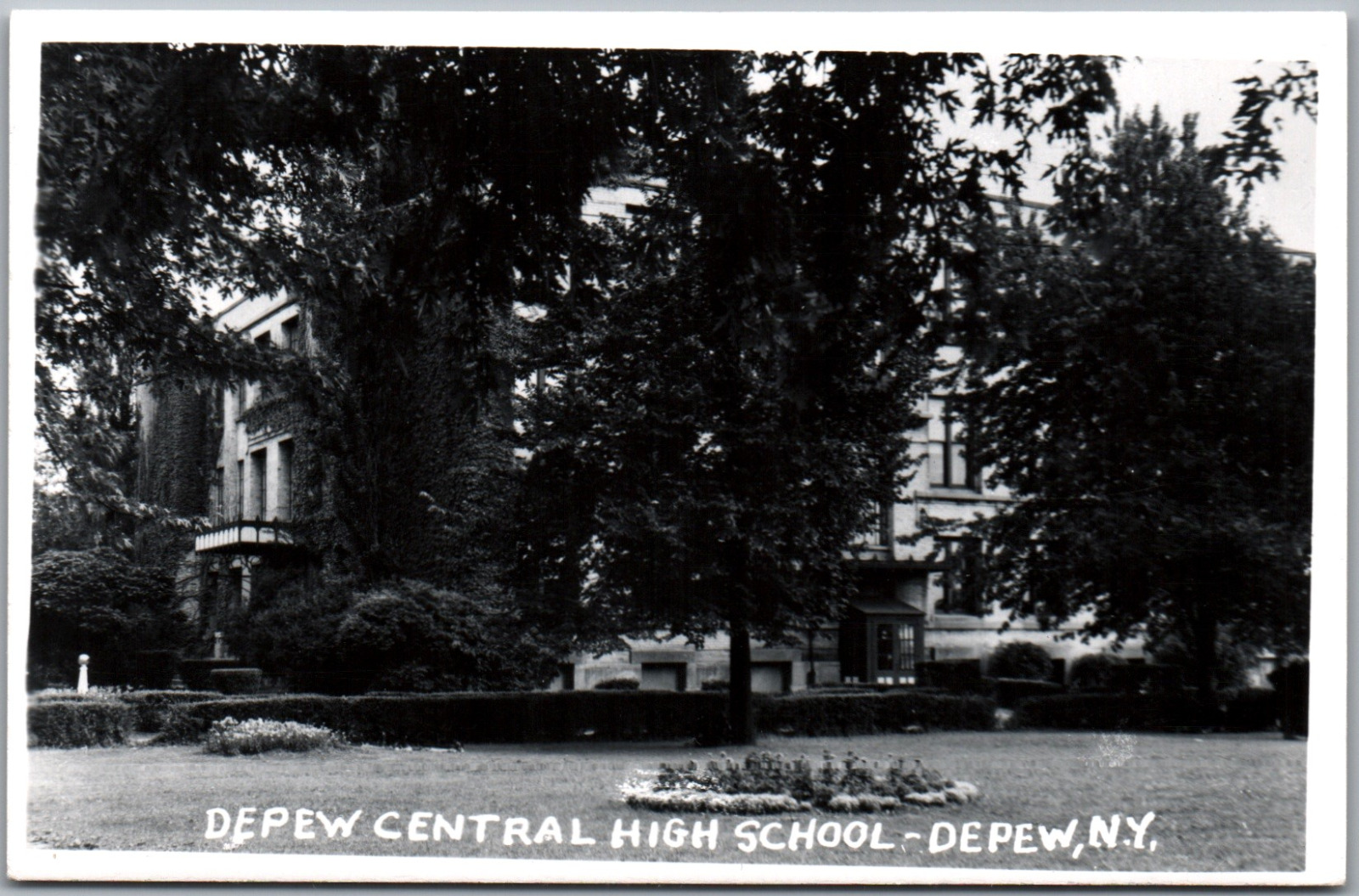 Depew New York Central High School Building USA NY RPPC  Vintage Postcard