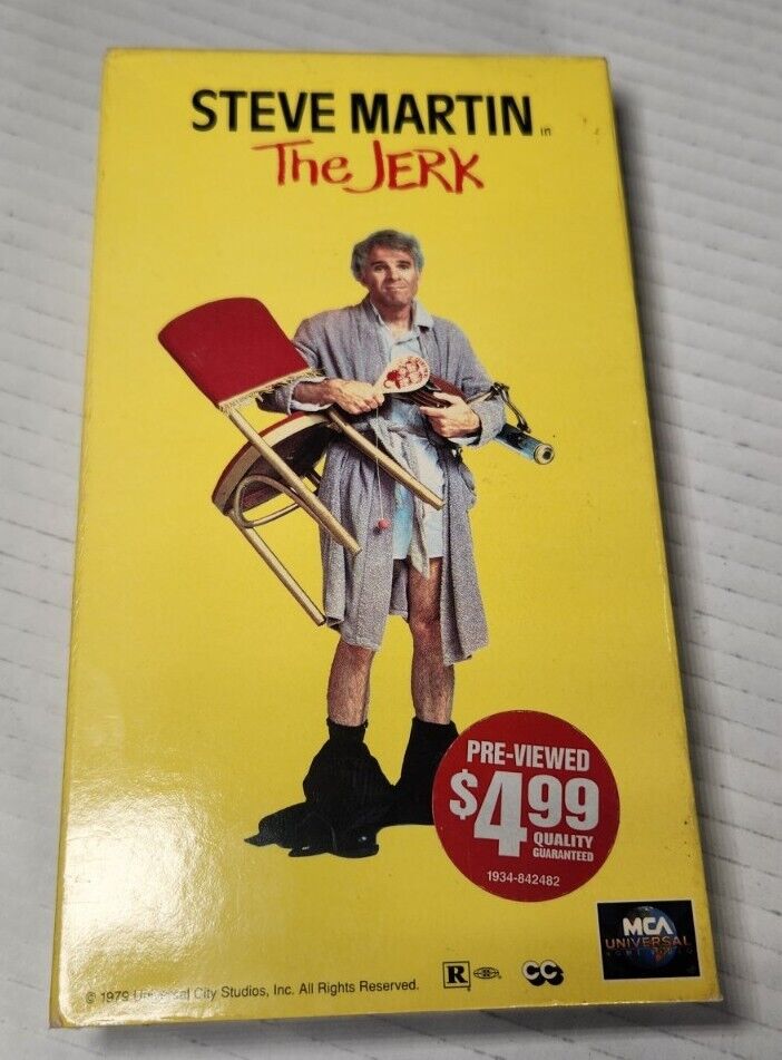 The Jerk VHS 1979 Steve Martin Bernadette Peters Movie MCA Video Tape Film