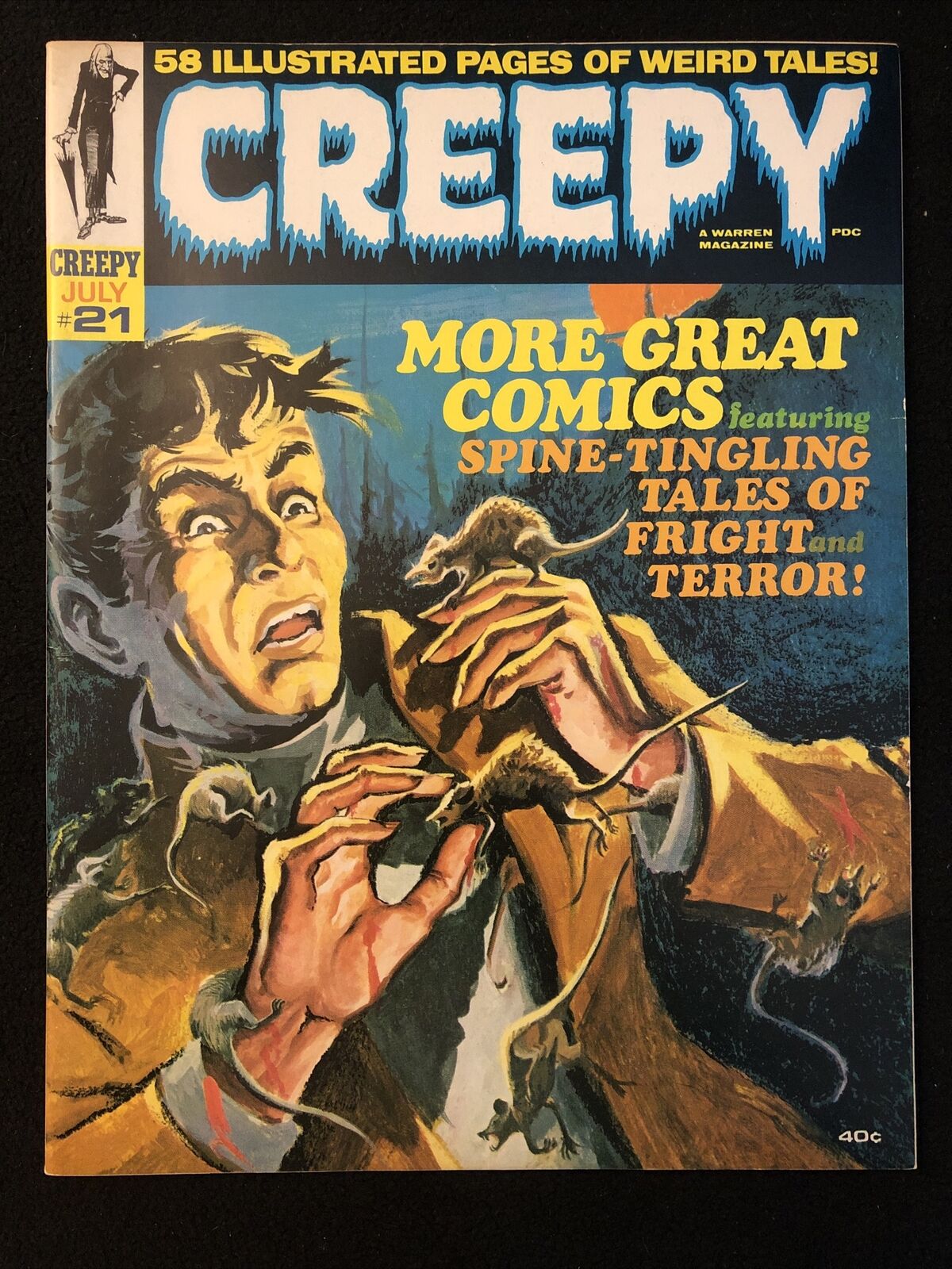 CREEPY 21 8.0 WARREN 1968 MYLITE 2 DOUBLE BOARDED SMALL TEAR ON COVER DITKO MB7
