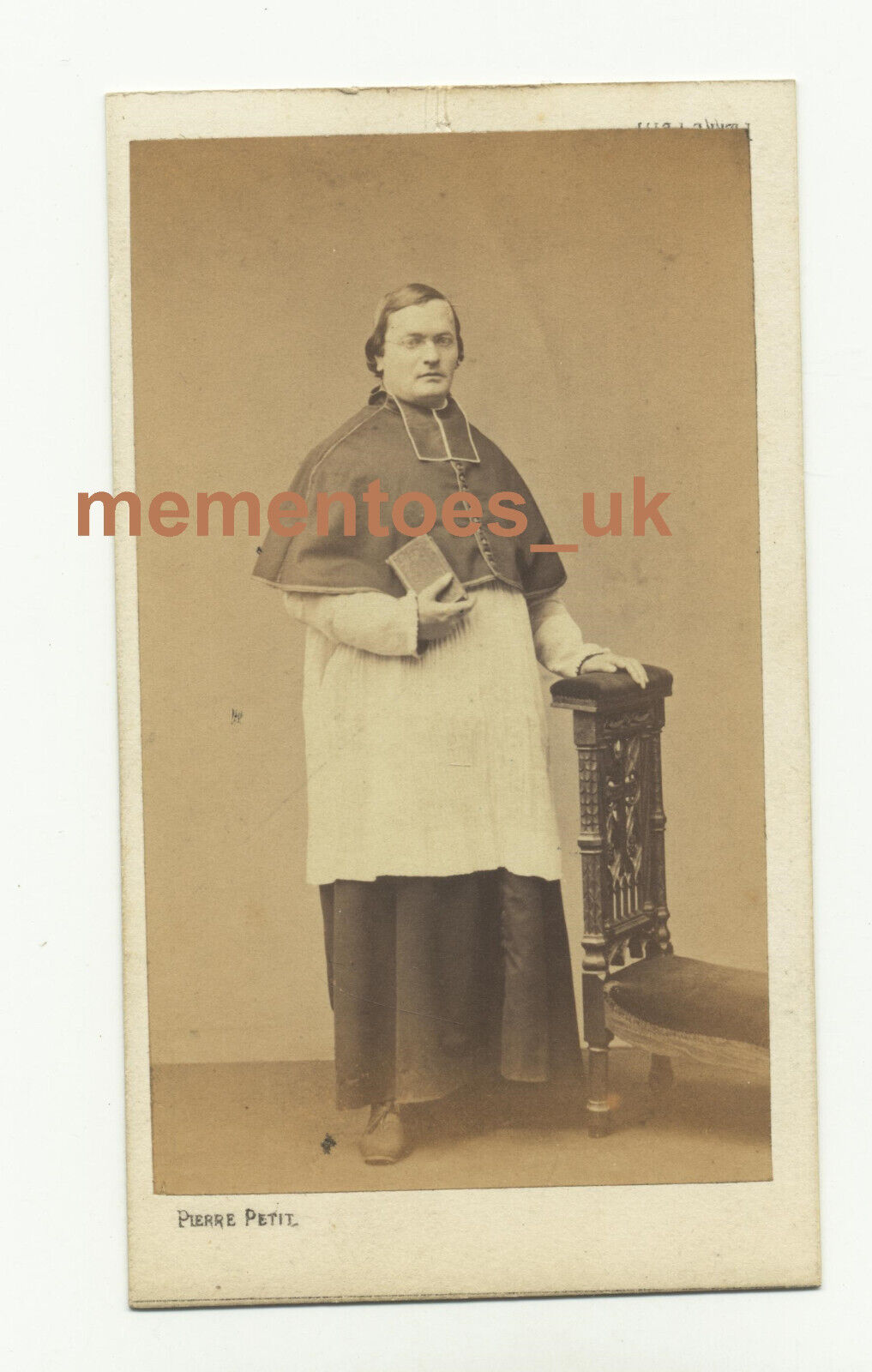 CDV Joseph Epiphane Darras 1825-1878 Bishop clergy Pierre  Petit c1865