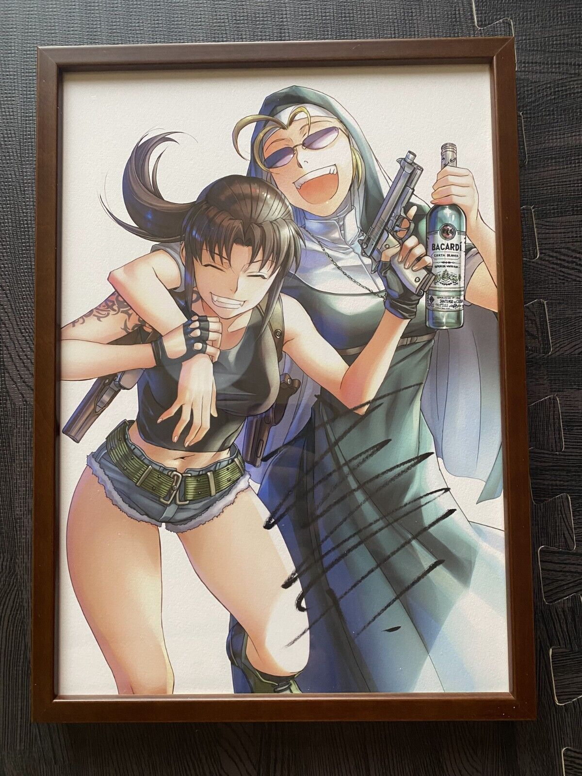 Black Lagoon Original Reproduction Art Revy Eda with Autographed by Rei Hiroe