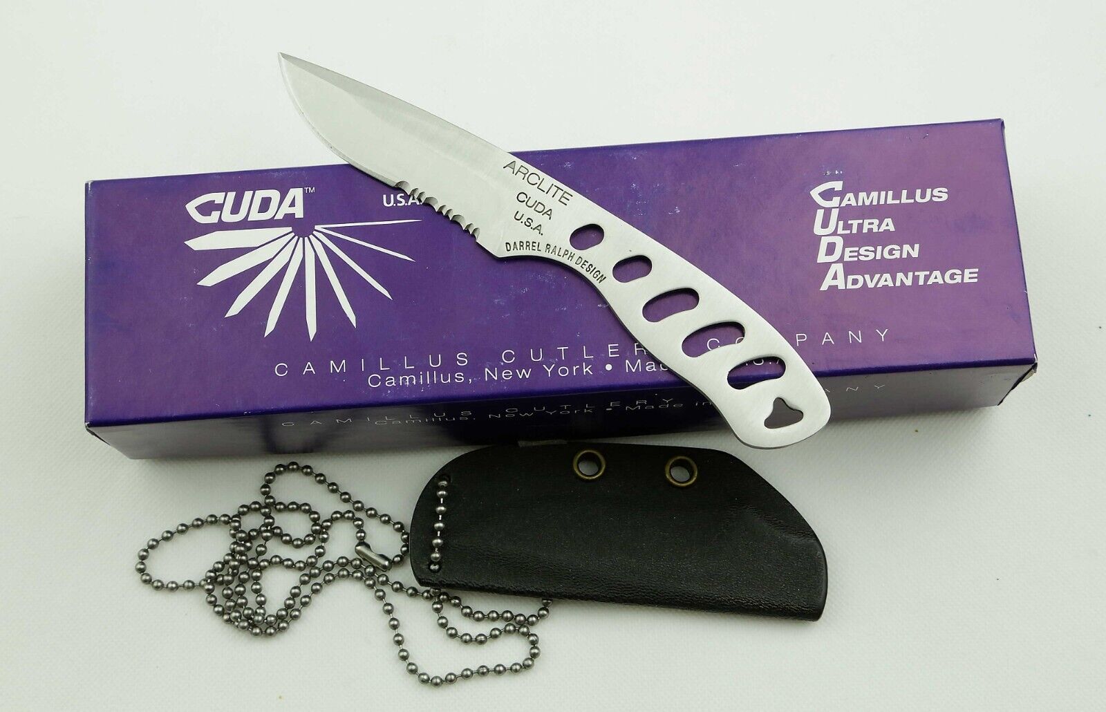 Camillus Knives Arclite Cuda Fixed Blade Knife Darrel Ralph Design w Sheath NIB