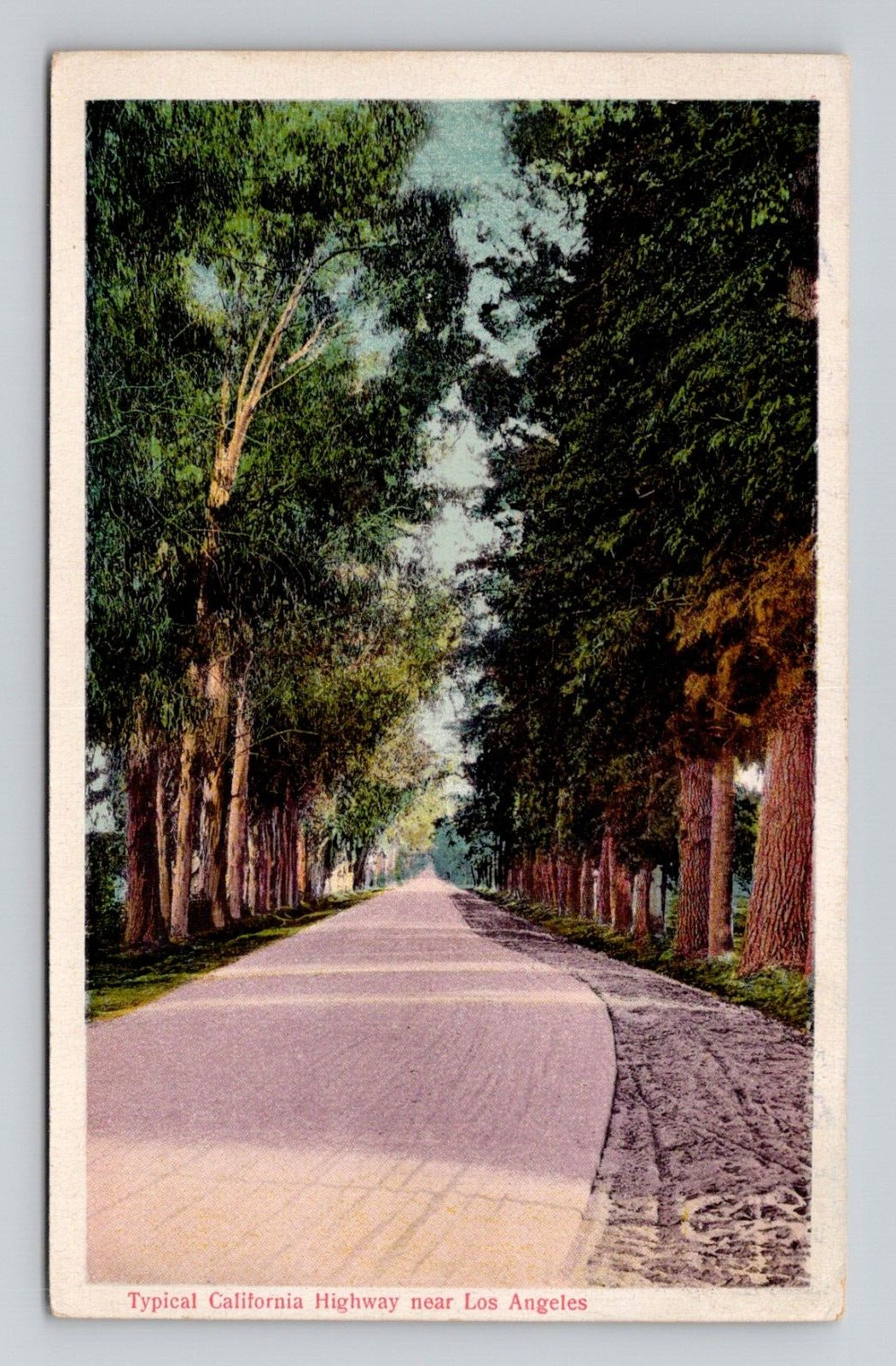 Postcard Typical Highway Near Los Angeles California CA, Vintage D12