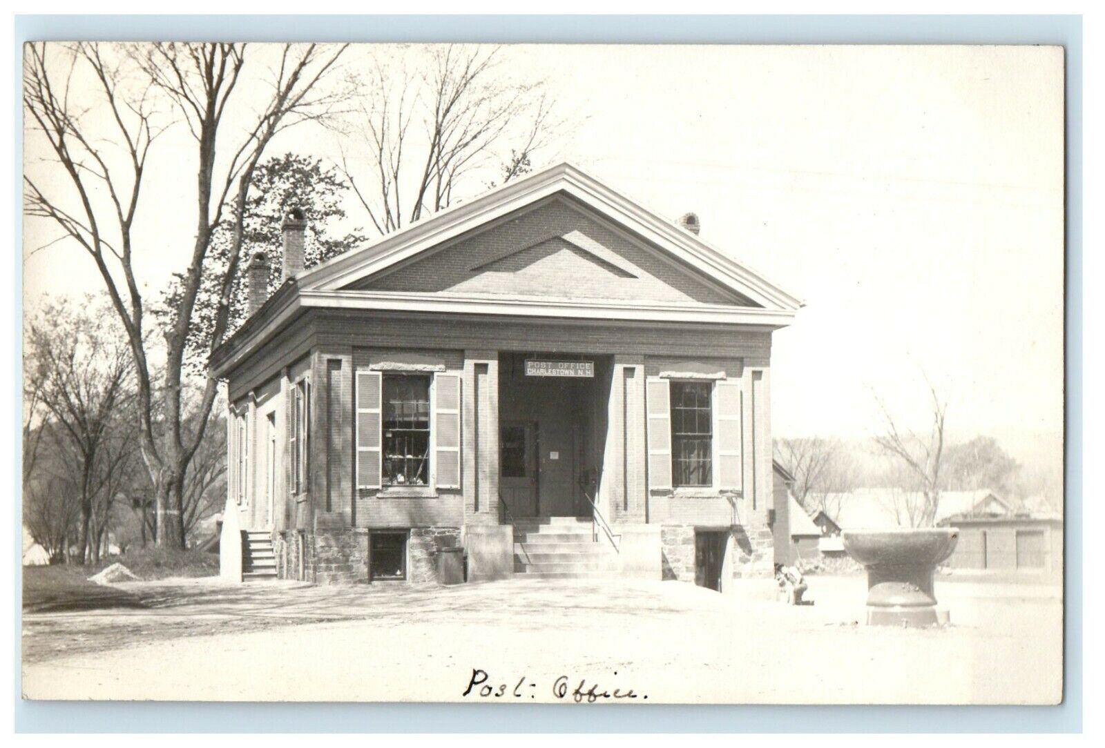 c1910's The Post Office Charlestown New Hampshire NH RPPC Photo Postcard