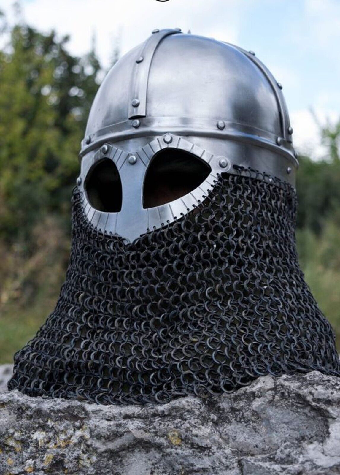 Medieval Gjermundbu Bassinet Helmet 14 Gauge Knights Templar Crusader Armour
