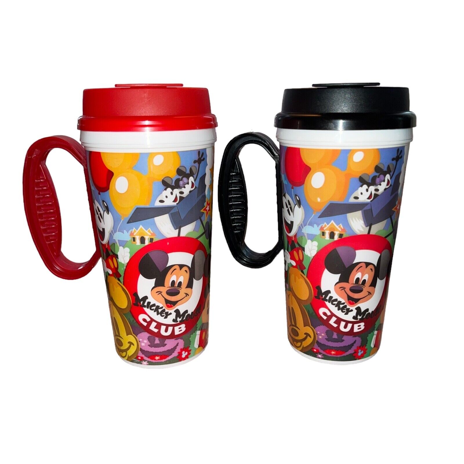 Vintage Walt Disney Parks Refillable Mug Set - Disney World Epcot Mickey Mouse