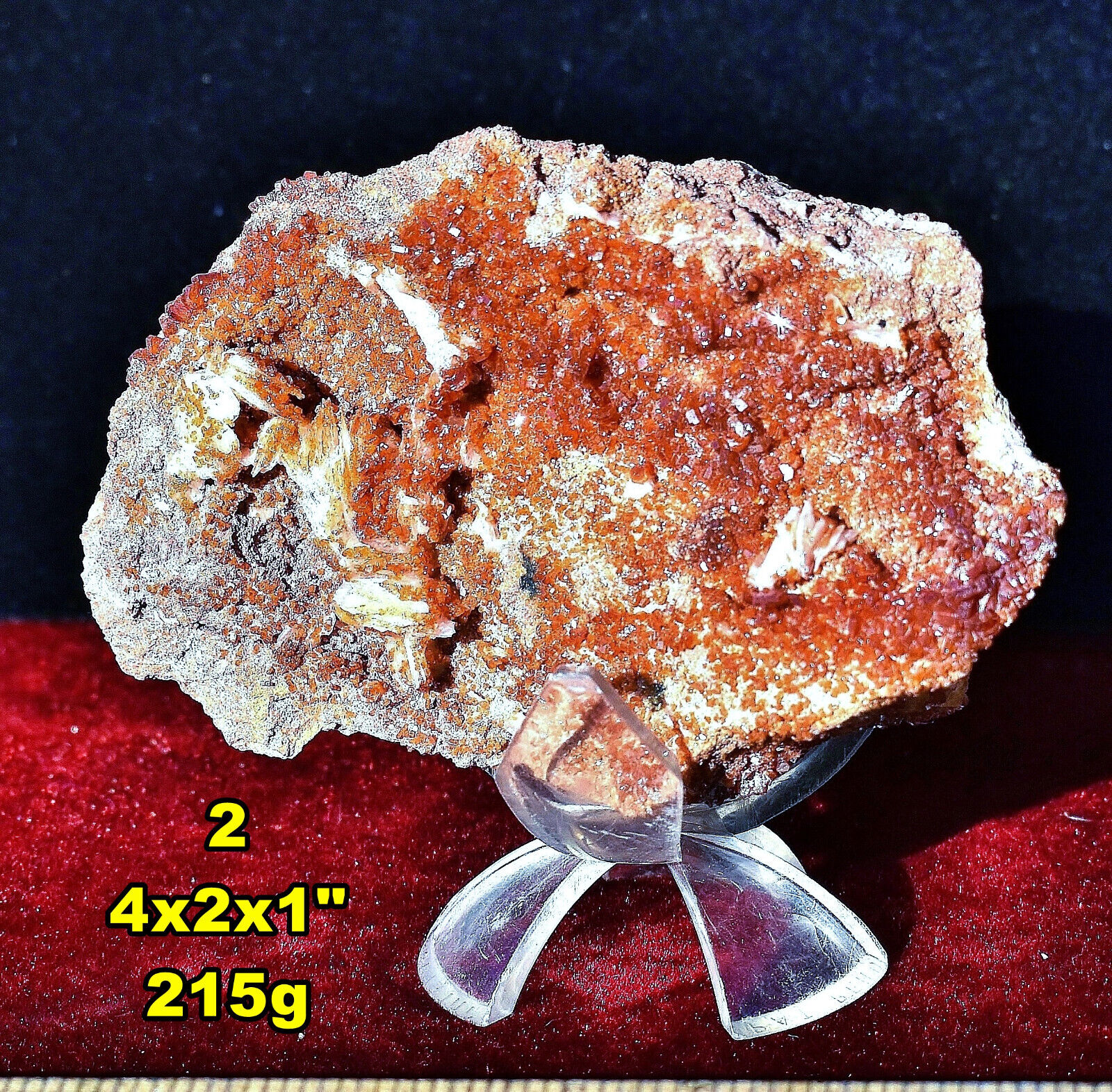 Brilliant Red VANADINITE Mineral Specimen * 3-4\