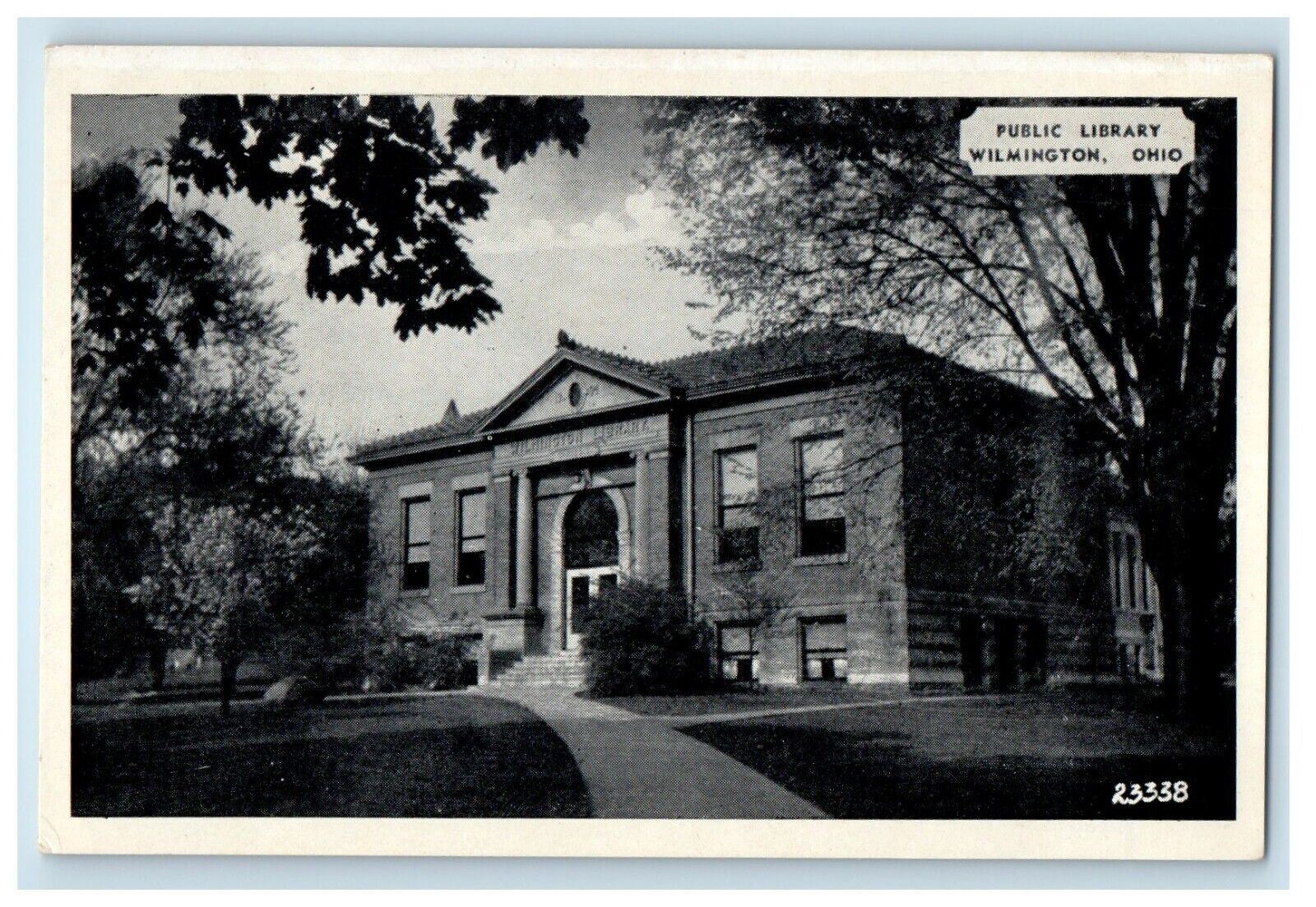 c1940's Public Library Building Wilmington Ohio OH Vintage Postcard
