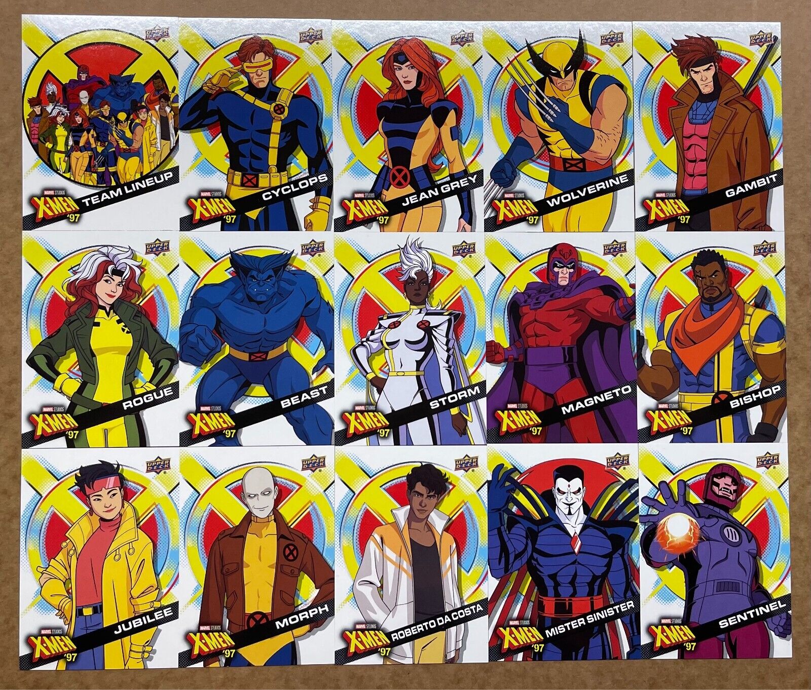 SDCC 2024 Upper Deck X-MEN '97 Trading Card Base Set of 15 TCG Exclusive Marvel