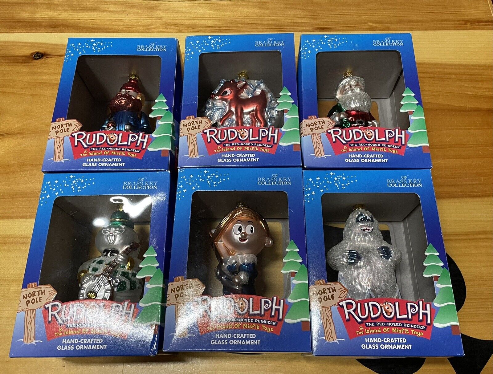 Rudolph The Red-Nosed Reindeer Brass Key Collection Lot Of 6 Christmas