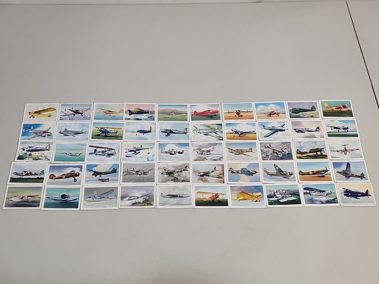 1940s Wings Cigarettes Series B, Complete Set of 1- 50 Airplanes Cards