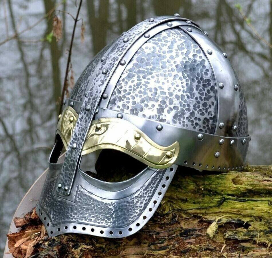 18GA SCA LARP Medieval Viking Baldur Helmet Knight Armor Helmet Replica
