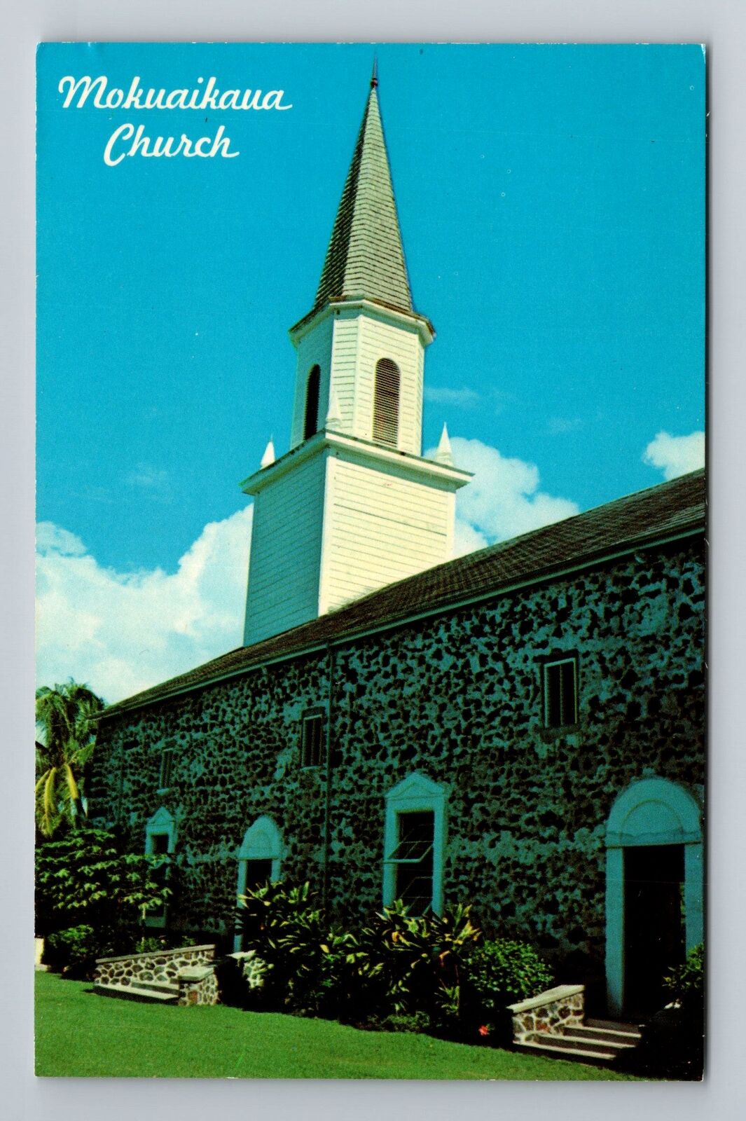 Kailua Kona HI-Hawaii, Mokuaikaua Church, Vintage Postcard