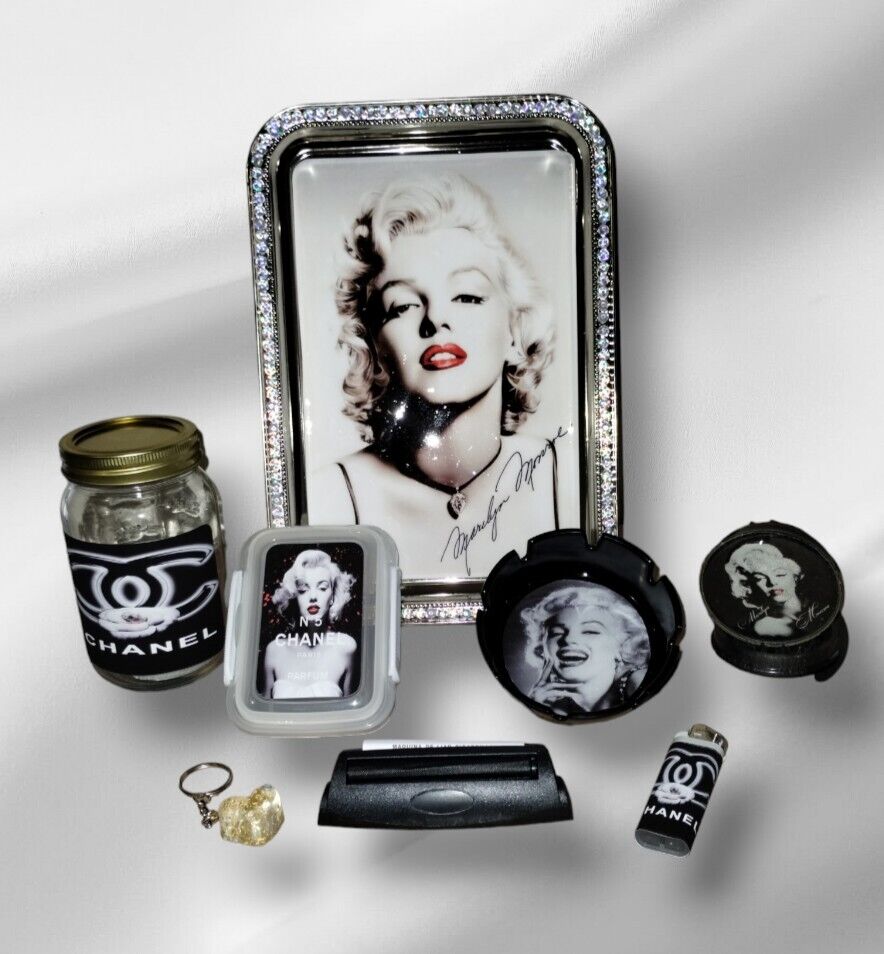 Custom Made Vintage Marilyn Monroe Rolling Tray Set