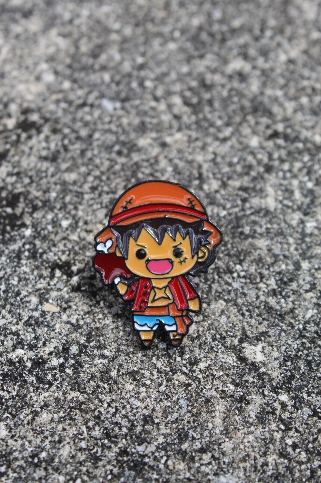 Monkey D. Luffy with Meat Enamel Pin One Piece