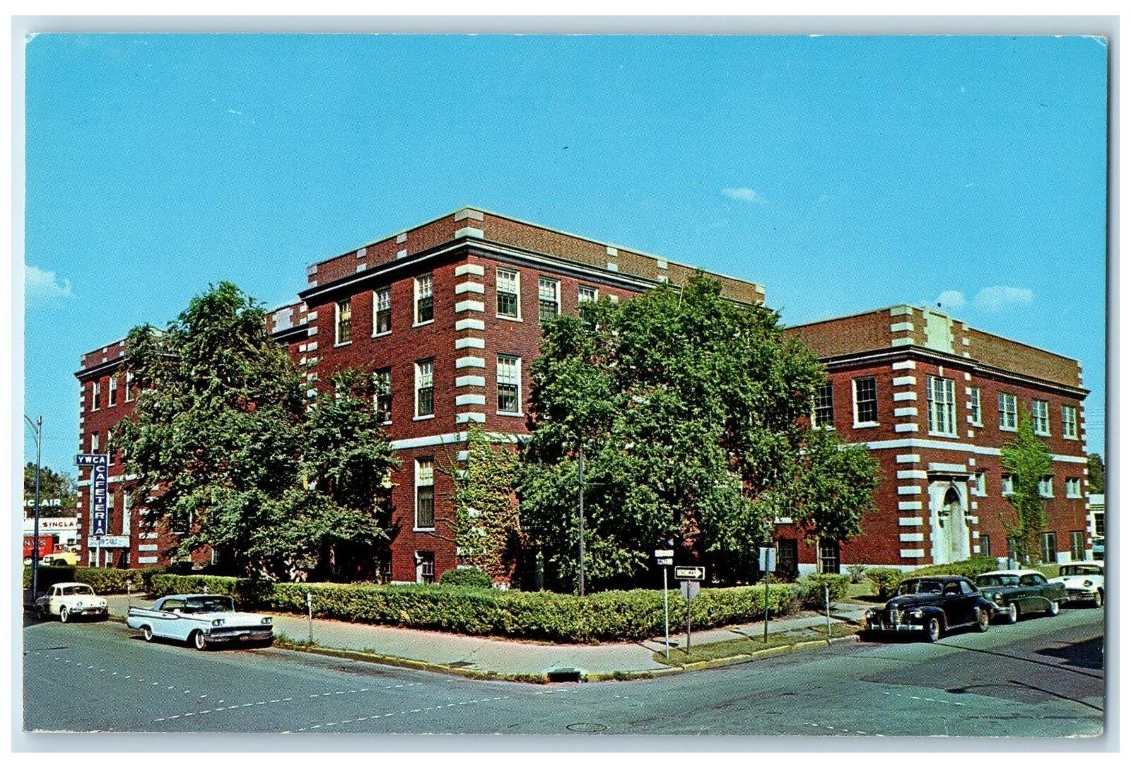c1950's Young Women's Christian Association Building Danville Illinois Postcard