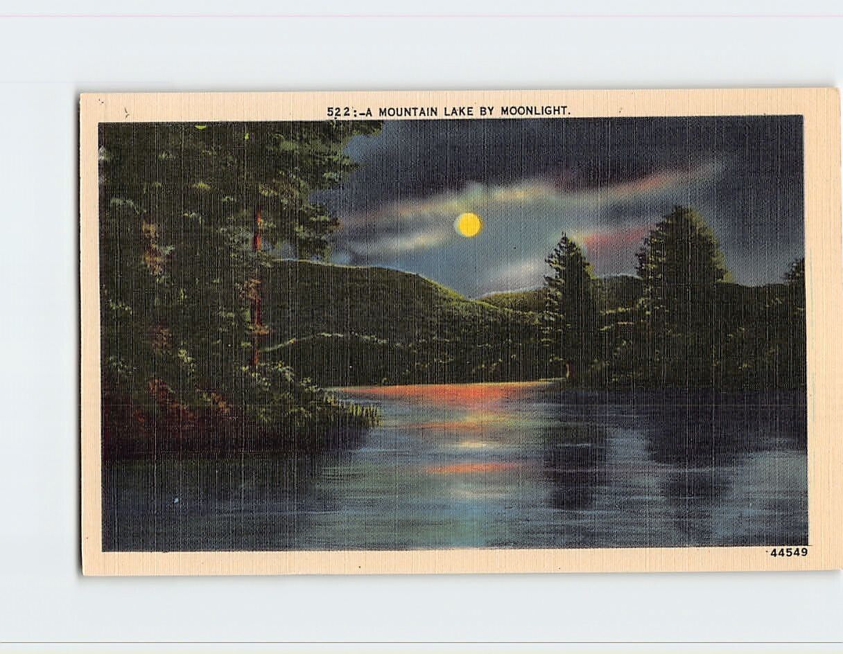 Postcard A Mountain Lake By Moonlight