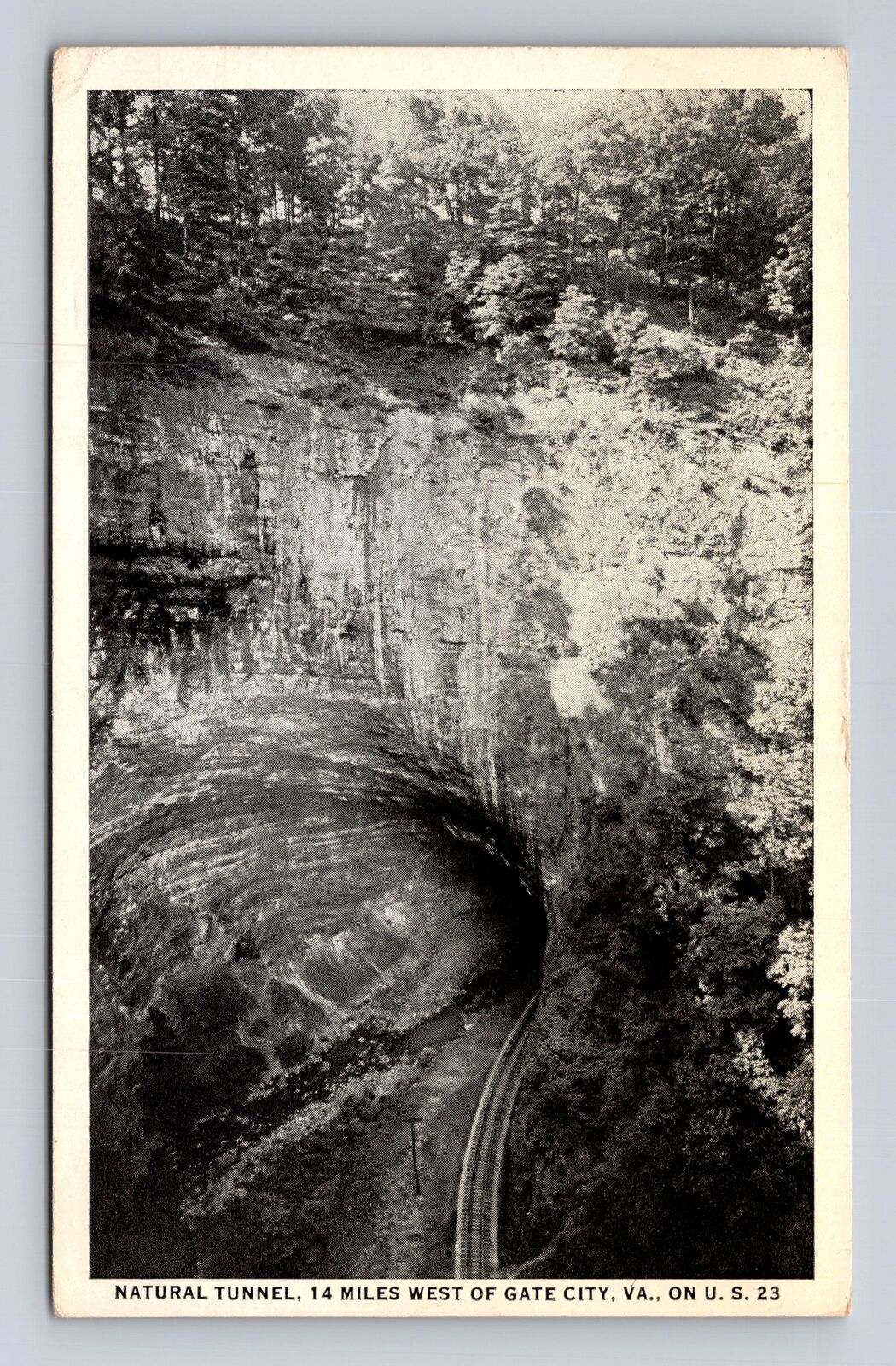 Gate City VA-Virginia, Scenic Views Natural Tunnel, Antique Vintage Postcard