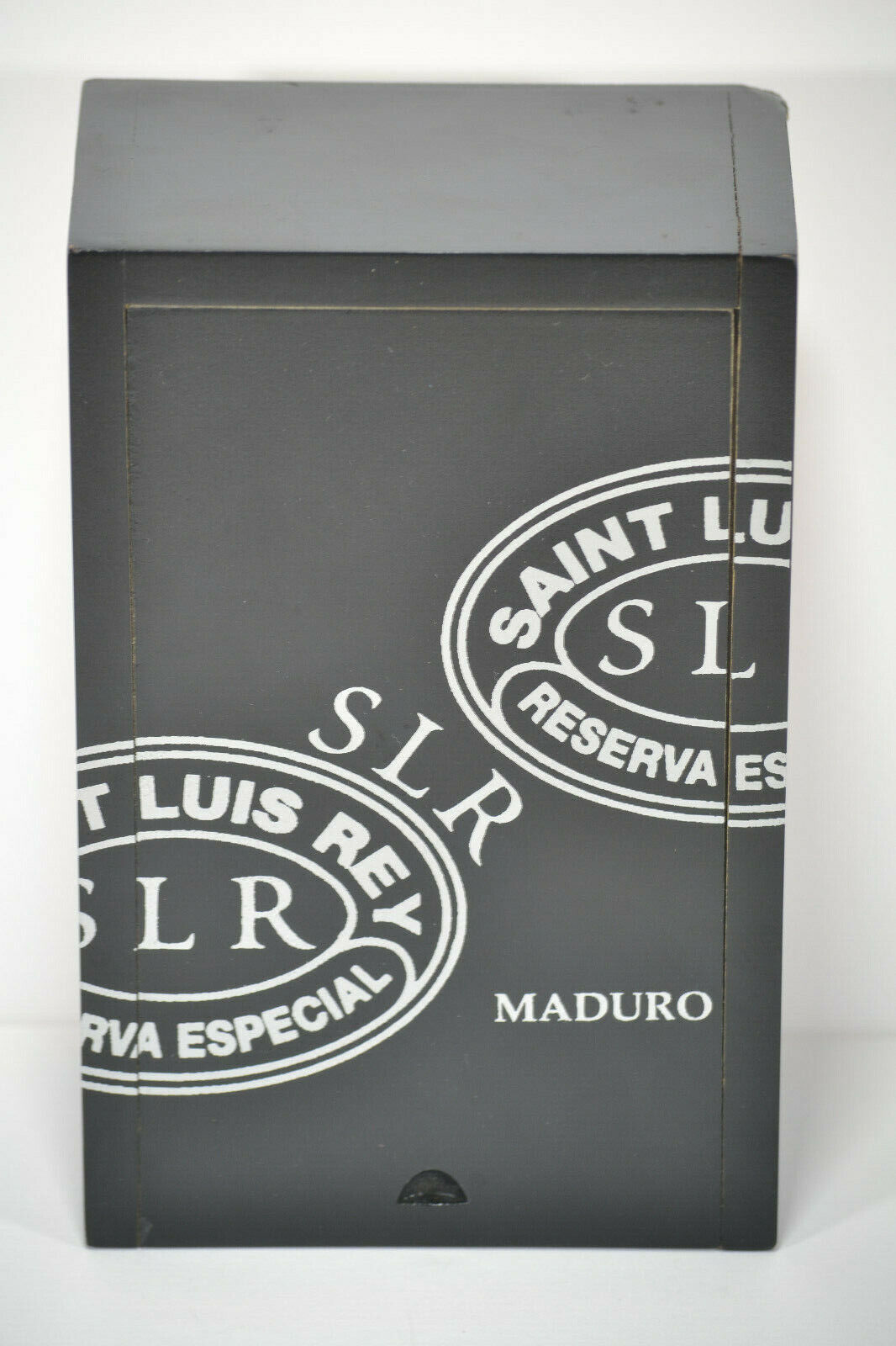 SLR Saint Luis Rey Titan Maduro Black White Wood Slide Top Cigar Box