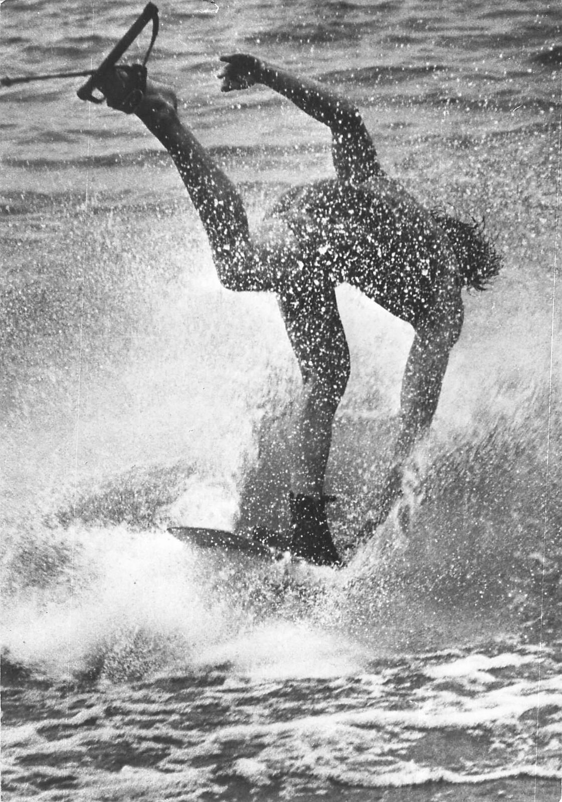 1980 Press Photo British Champion MIKE HAZELWOOD Water Skiing Masters Thorpe kg