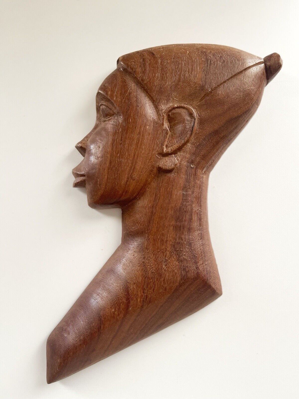 Luanda Angola Africa Hand Carved Bust Profile Of Woman