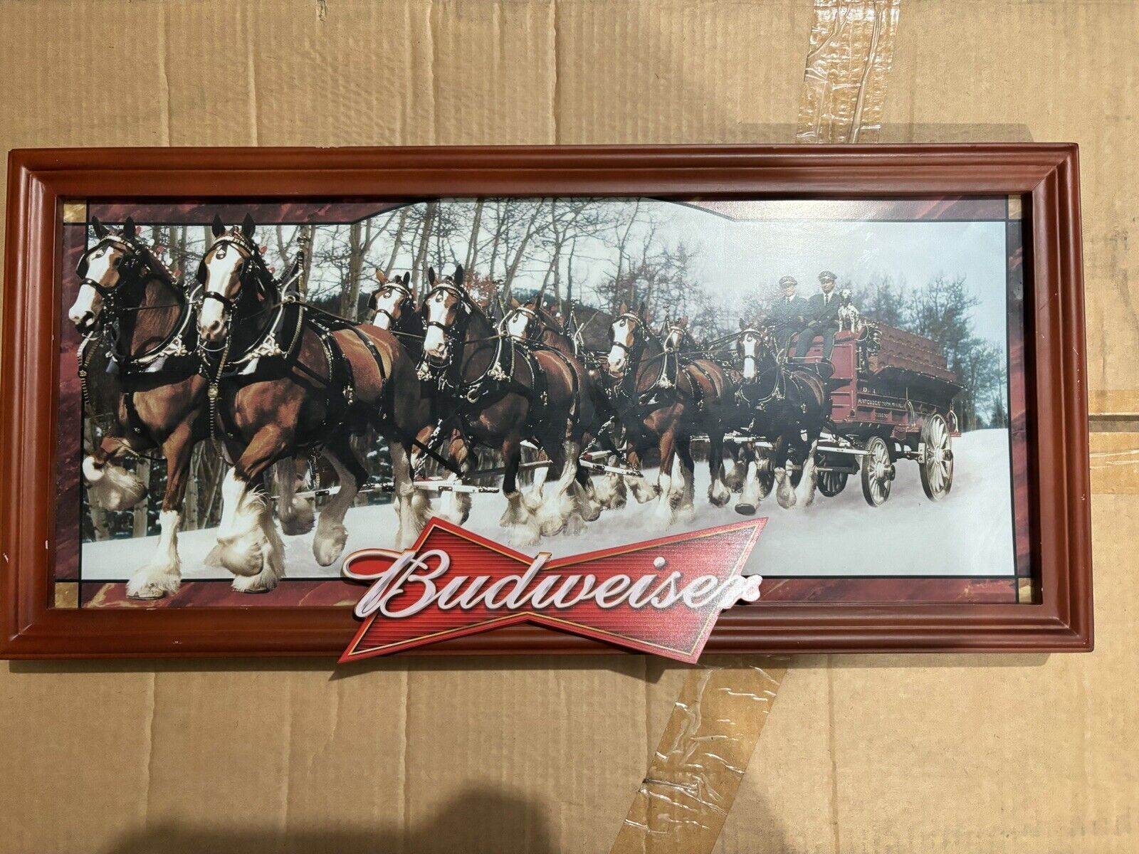 Budweiser Clydesdales Bradford Exchange A2261 Beer Sign 2010 Limited Edition