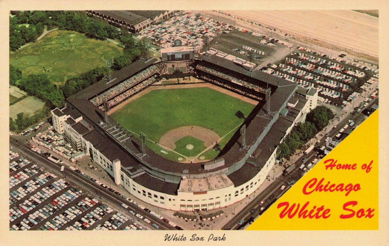 Postcard White Sox Park Home of Chicago White Sox, Chicago Illinois IL Vintage