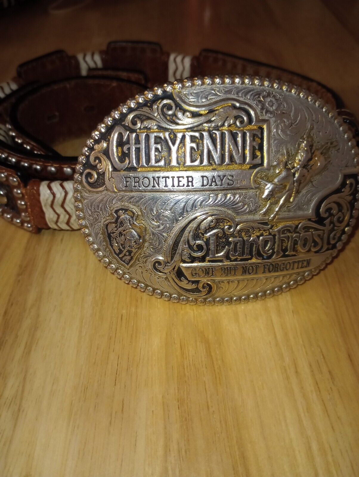 Limited Edition Cheyenne Frontier Days Rodeo Collectible Lane Frost Belt Buckle