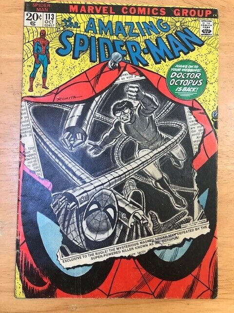 Amazing Spider-Man #113 Doctor Octopus John Romita Sr. Cover Art Jim Starlin art