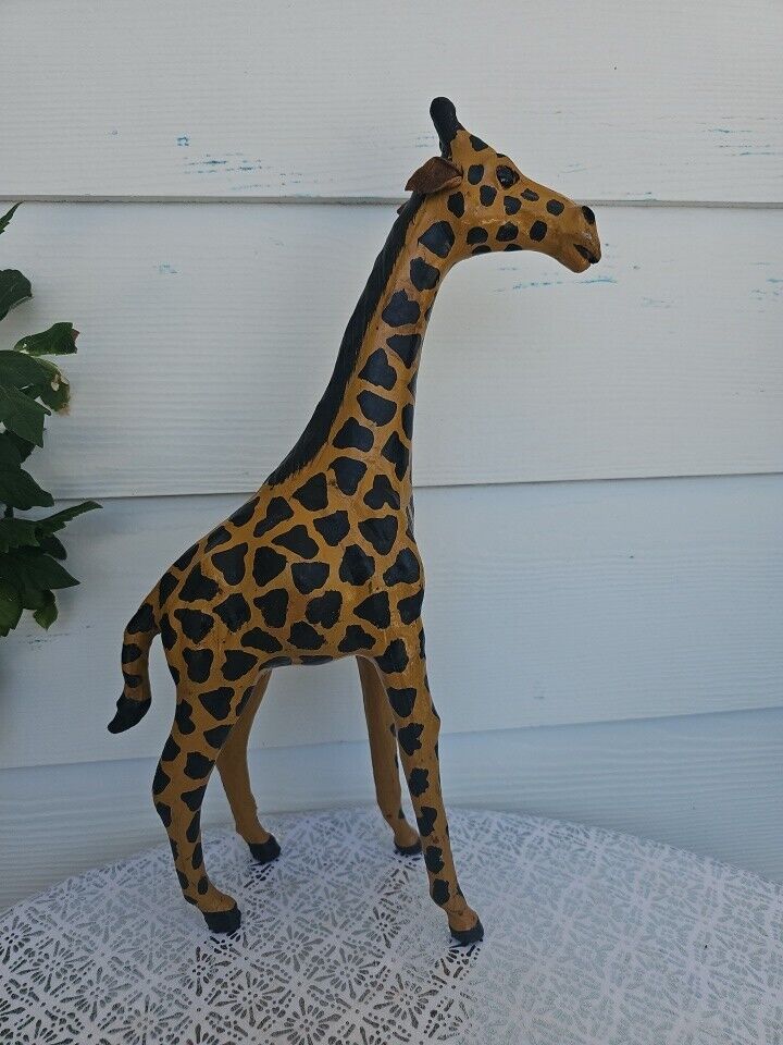 Vintage Leather Giraffe Wrapped 17 \