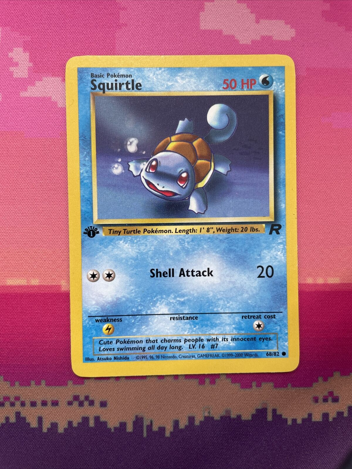 Pokemon Card Squirtle Team Rocket 1st Edition Common 68/82 Near Mint Condition