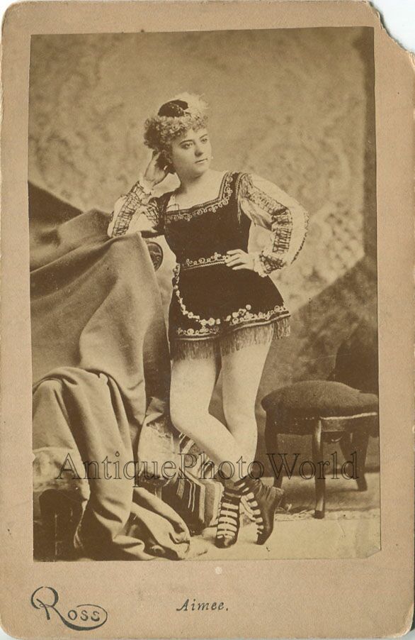 French opera singer Marie Aimee in costume antique cabinet photo