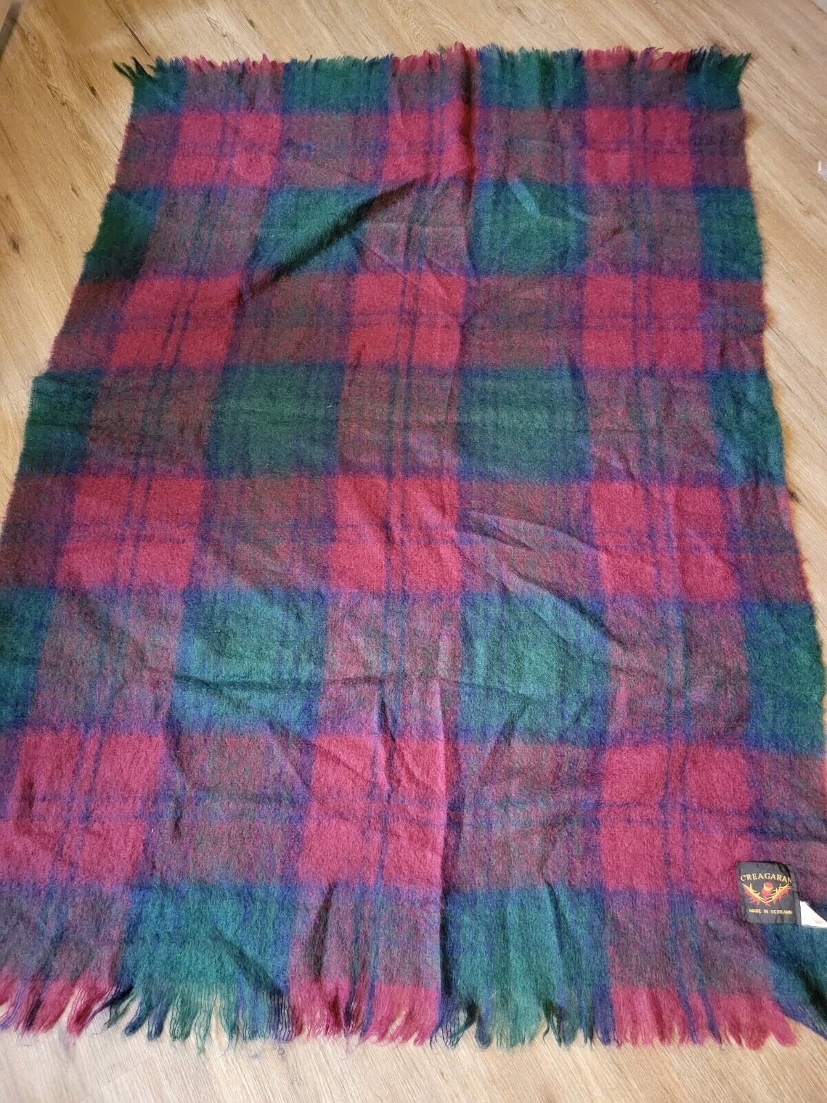 Vintage Creagaran 66 X 48 Mohair Throw Blanket